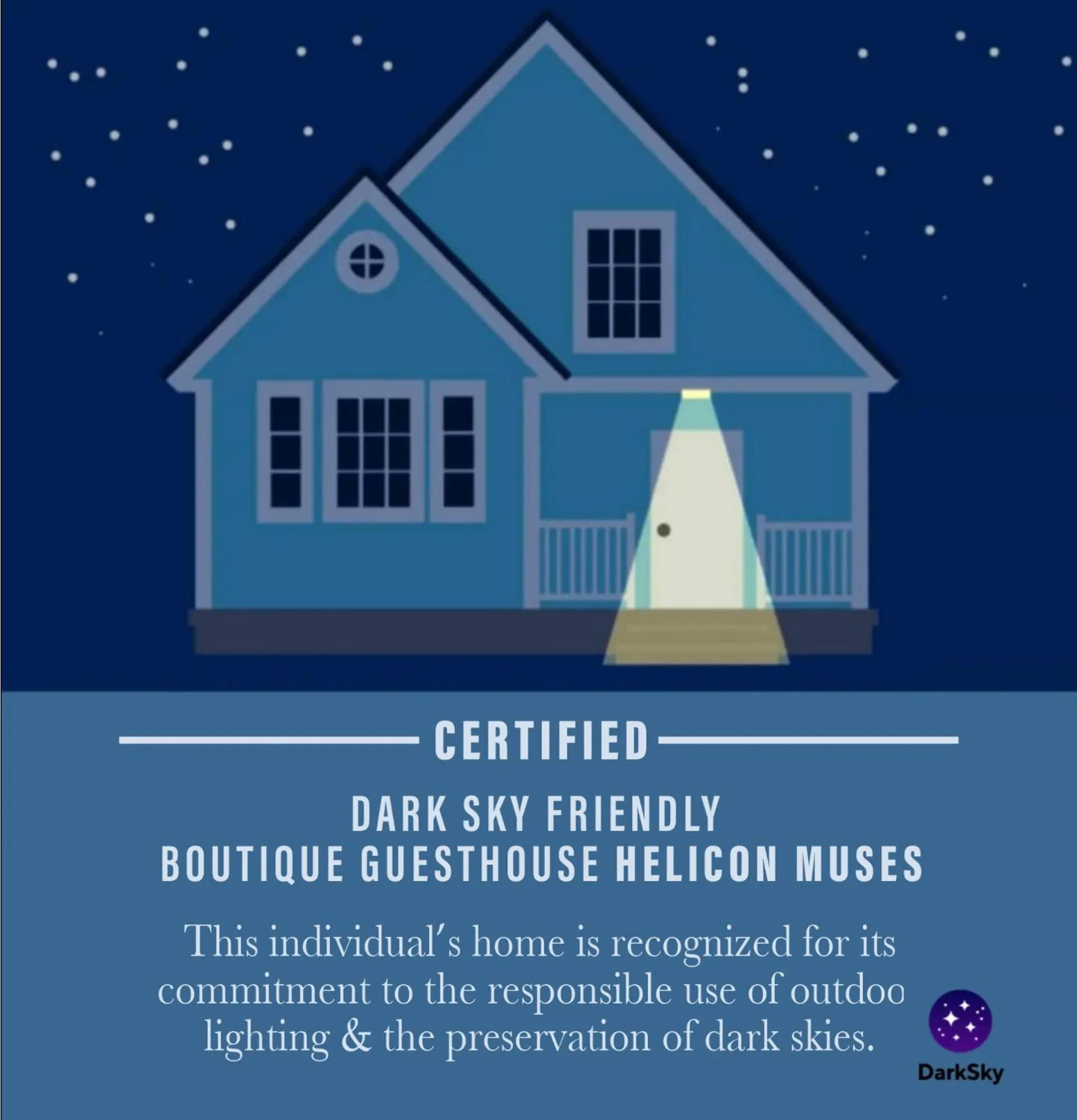 Text overlay in Helicon Muses Friendly Mountain B&B Guesthouse