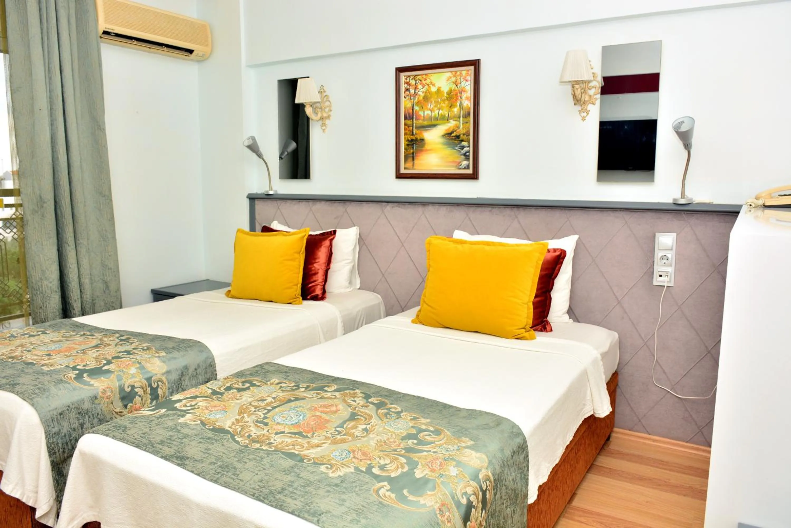 Bed in Panormos Hotel