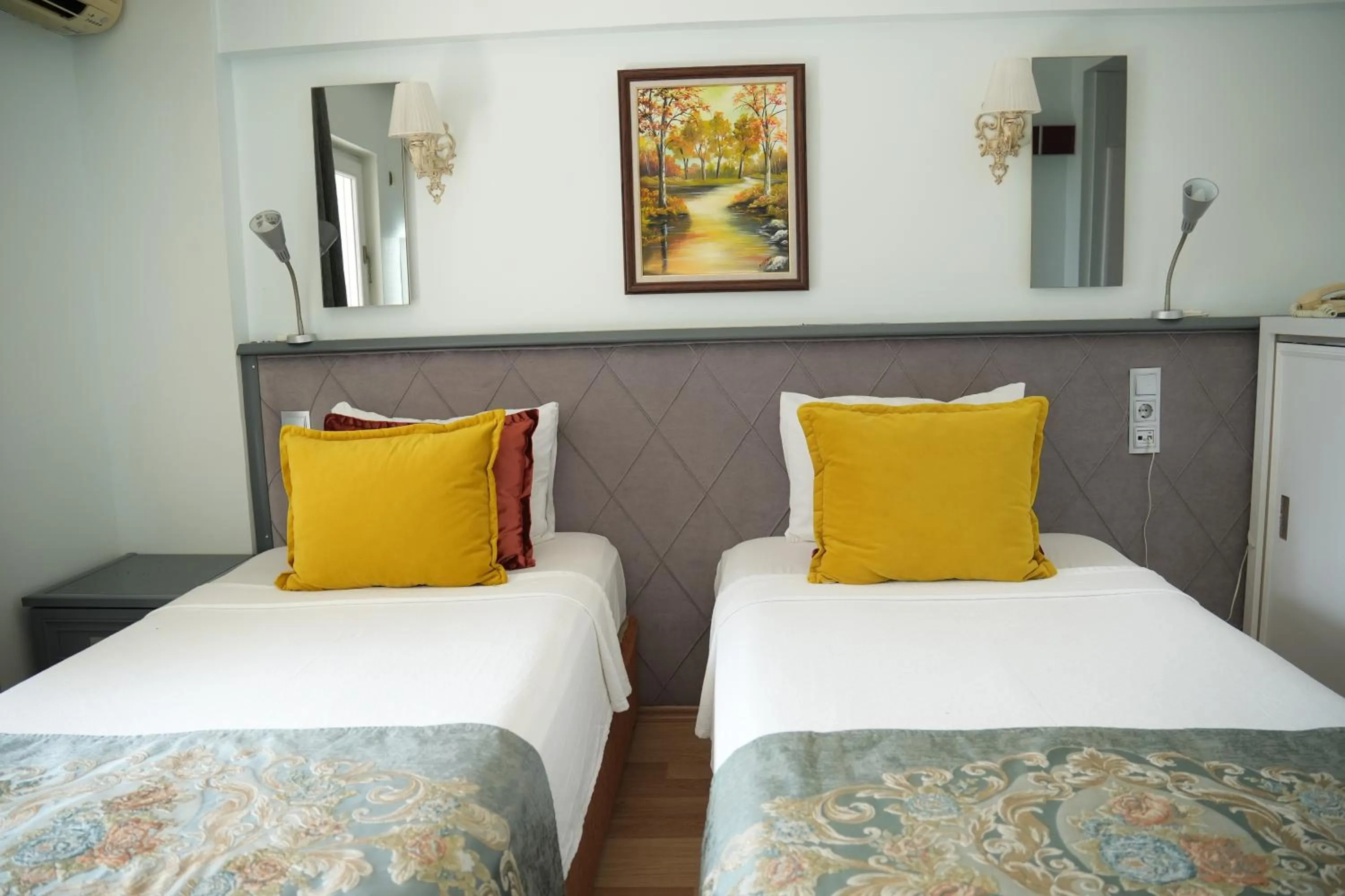 Bed in Panormos Hotel