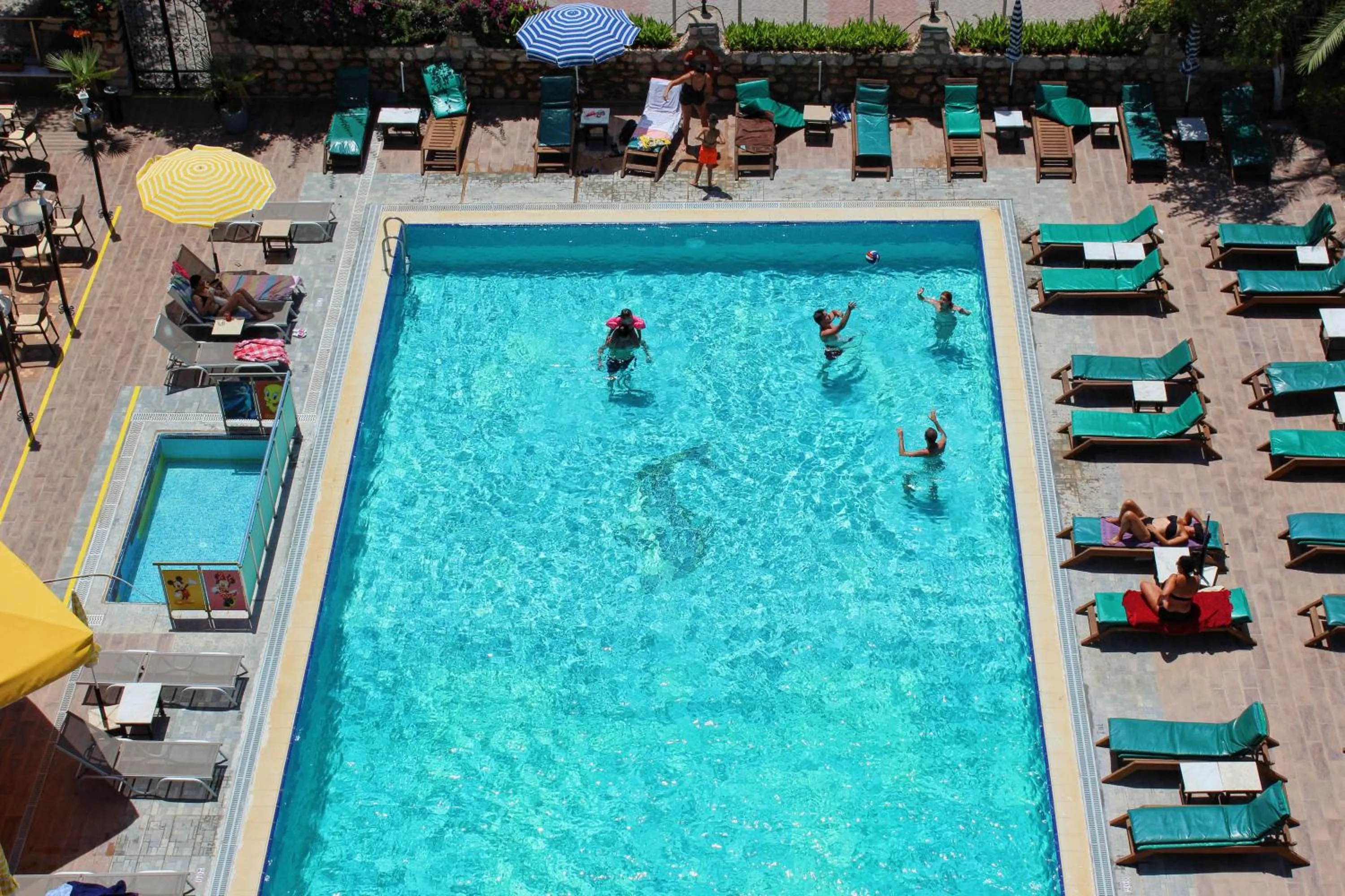 Pool view in Panormos Hotel