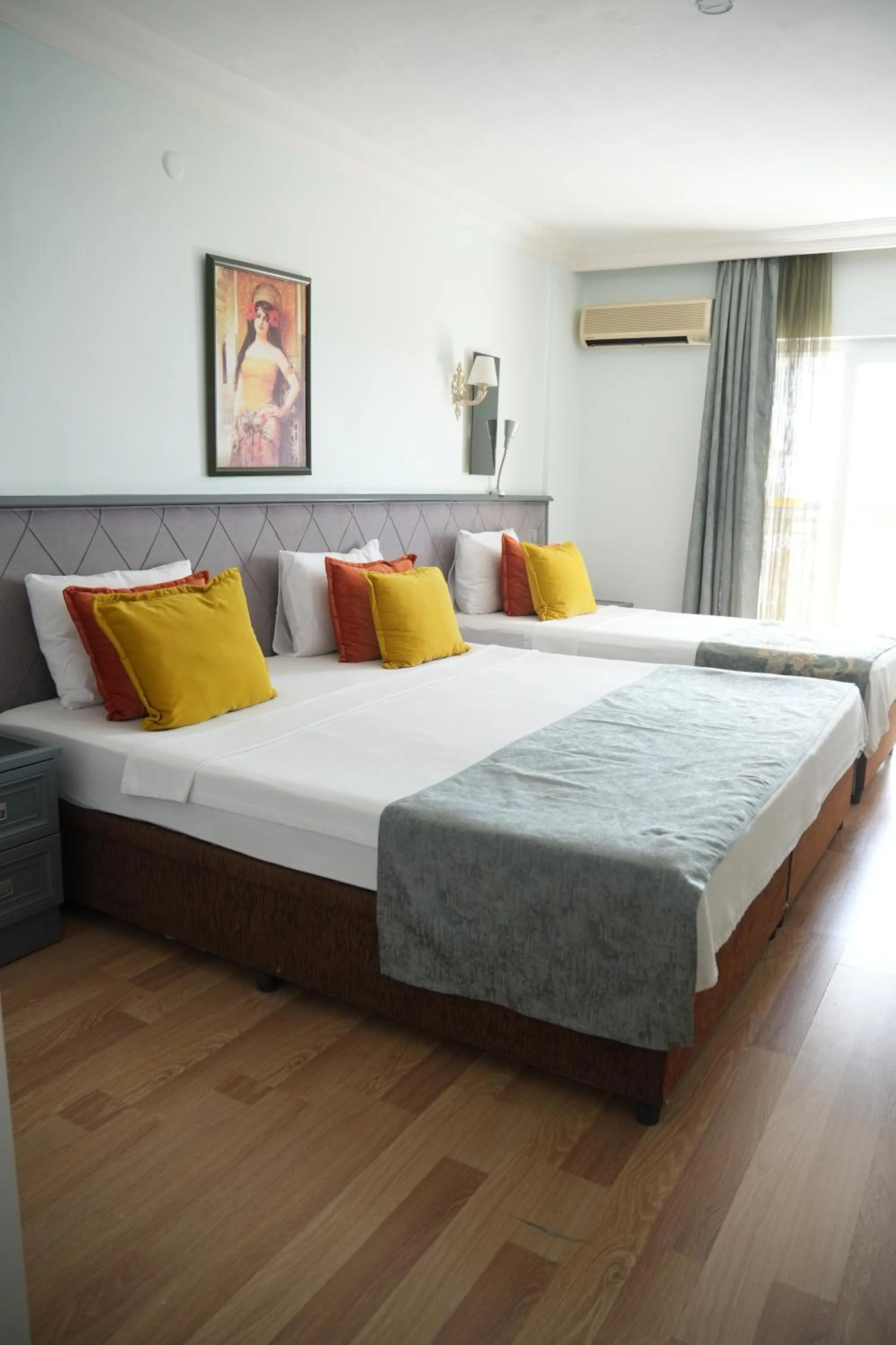 Bed in Panormos Hotel