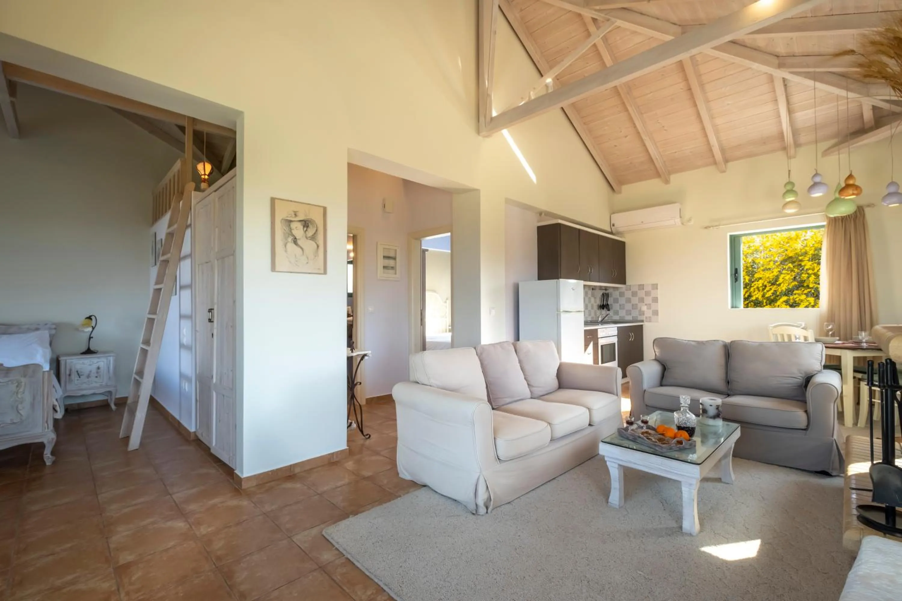 Living room in Chamaloni Cottages