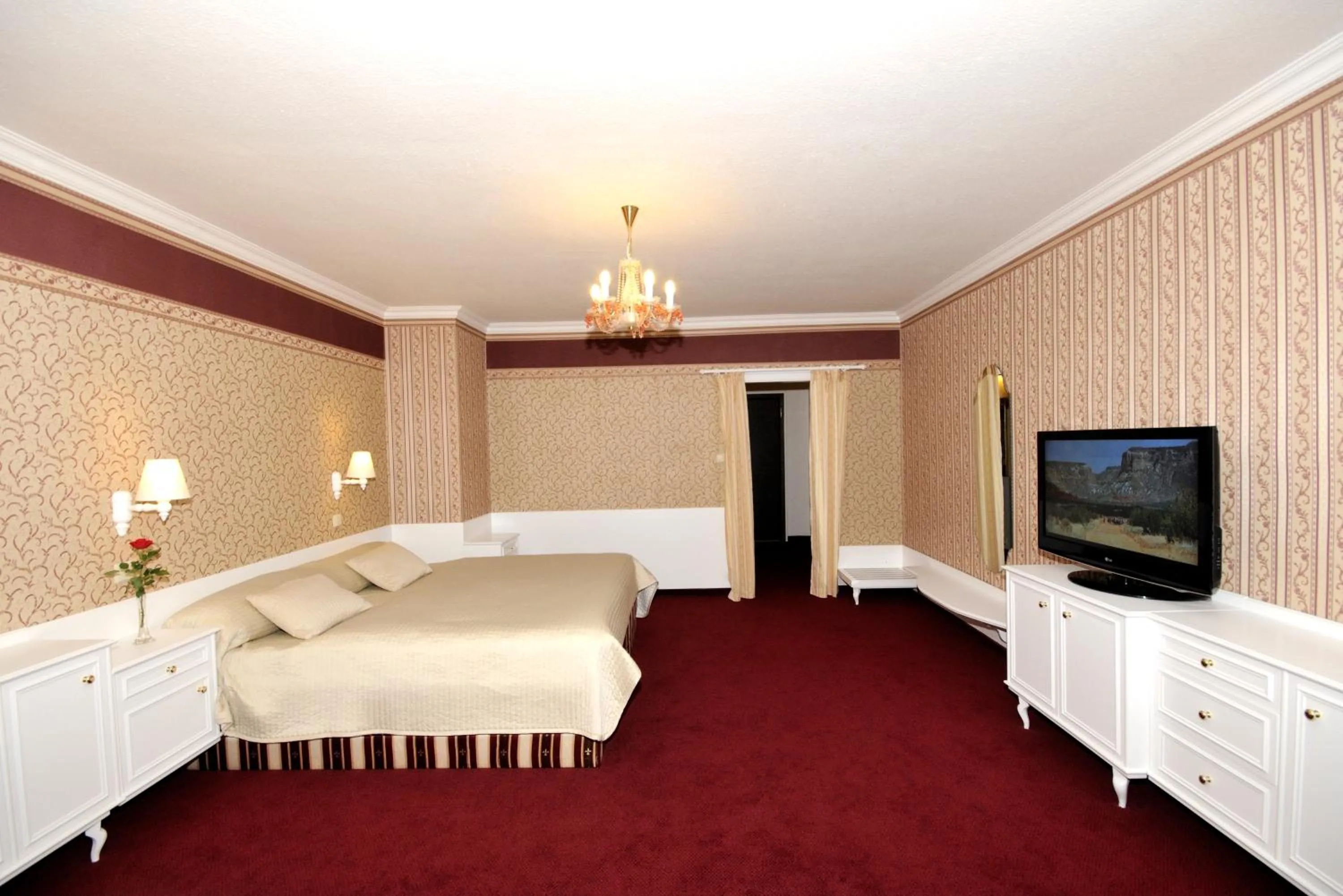 Bed in Hotel Ostrov