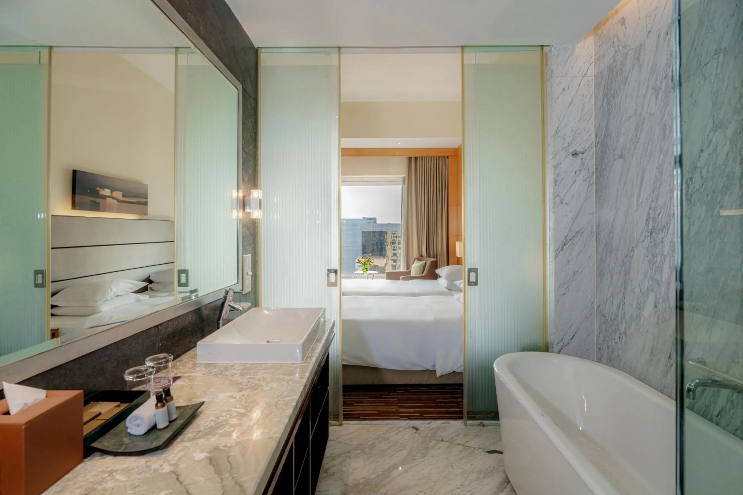 Bed in Hyatt Regency Pune Hotel & Residences