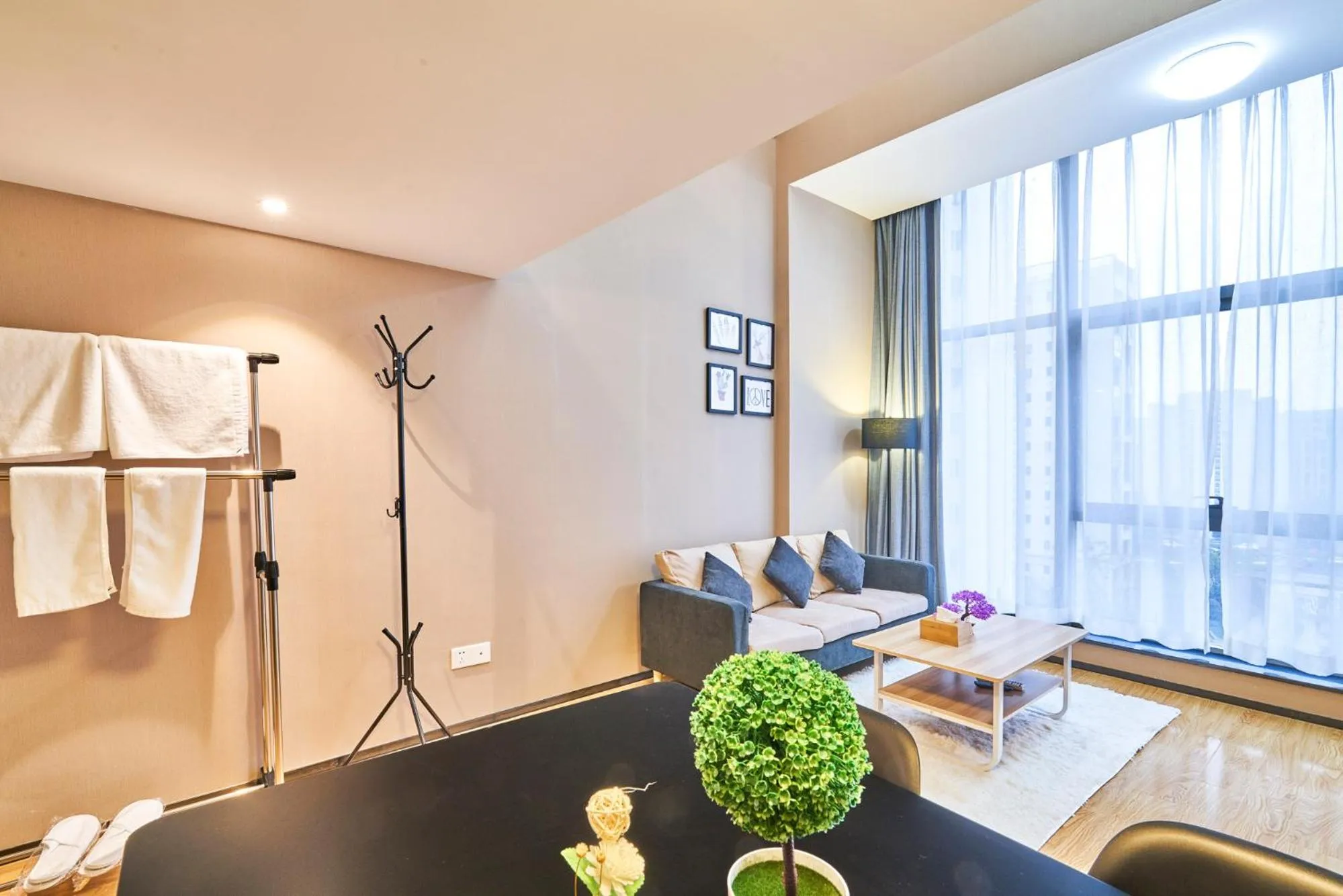 Living room in Plesant Daily Rental Apartment