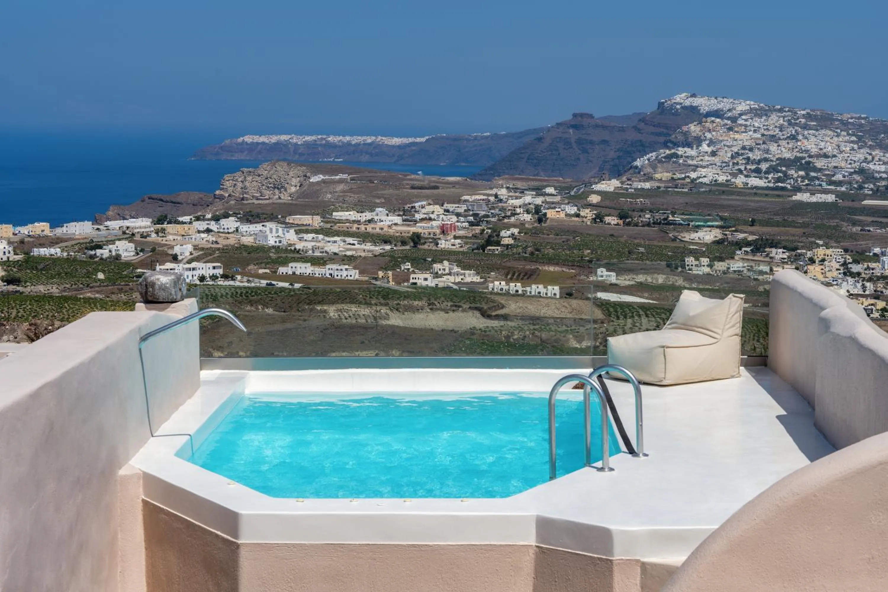 Pool view in Phaos 1870, A restored Winery