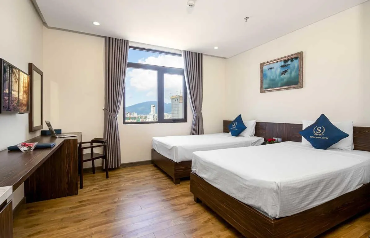 Bed in Sepon Blue Hotel