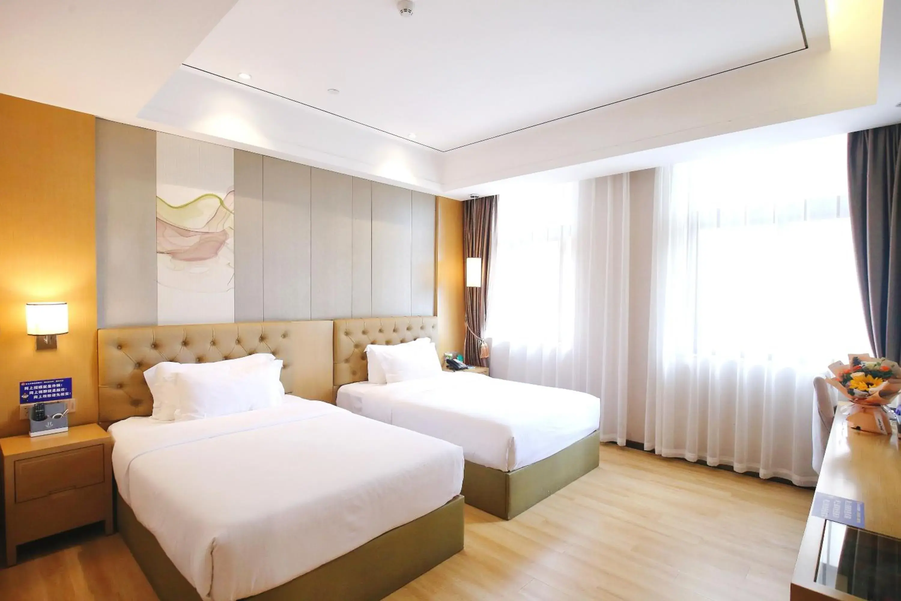 Superior Twin Room in Taishan He Style Hotel Superior Twin Room in Taishan He Style Hotel