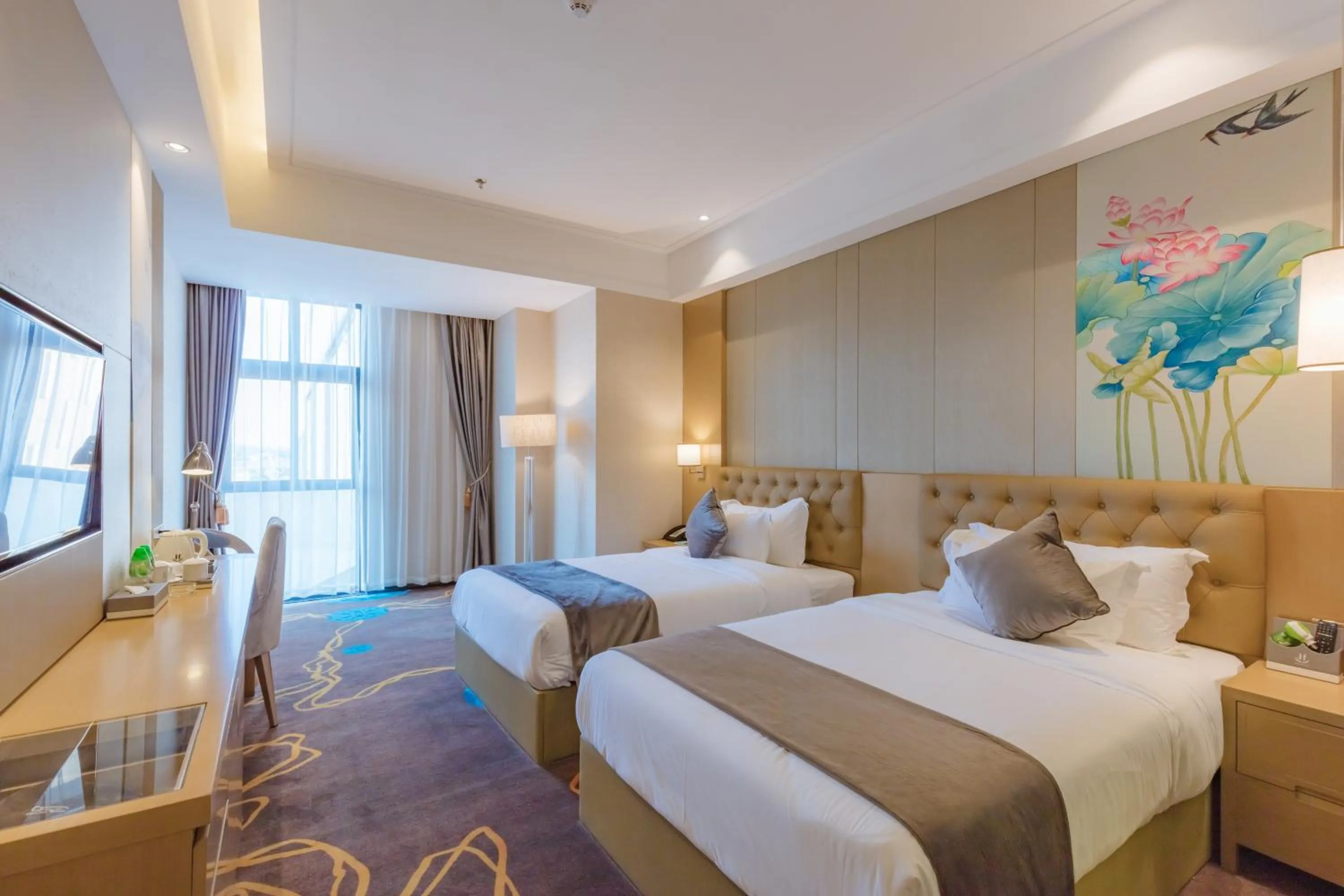 Bed in Taishan He Style Hotel