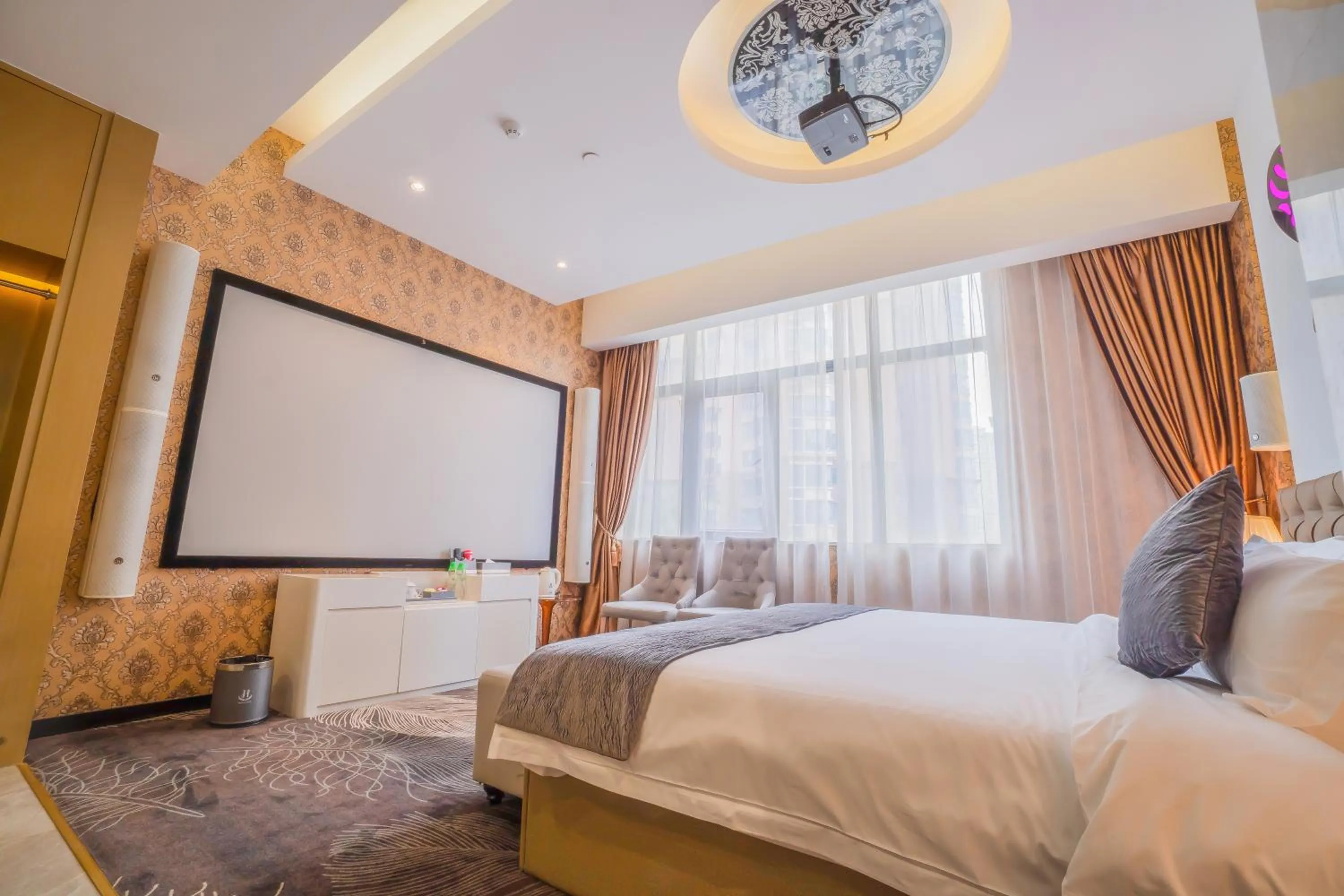 Bed in Taishan He Style Hotel