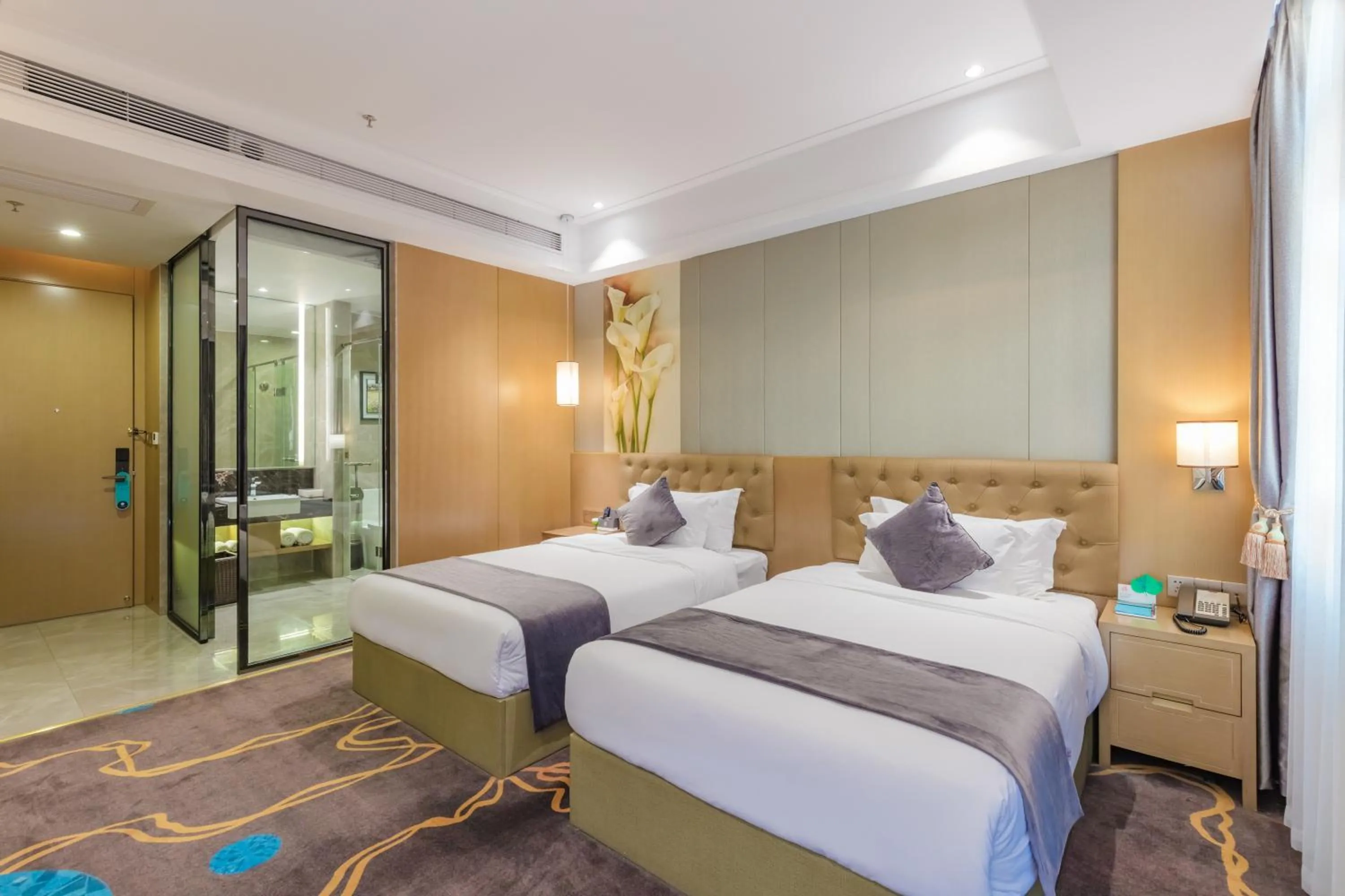 Bed in Taishan He Style Hotel