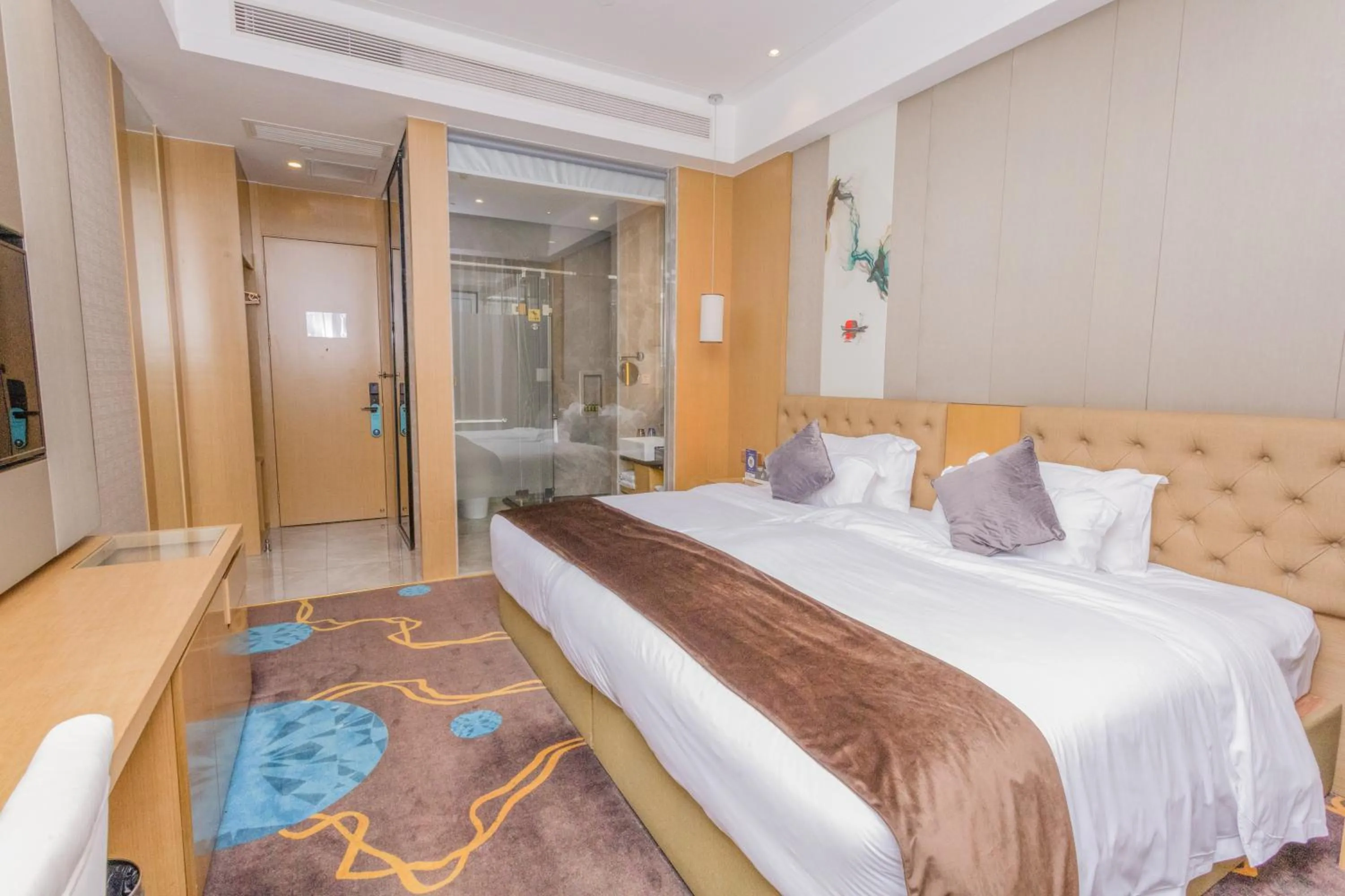 Bed in Taishan He Style Hotel