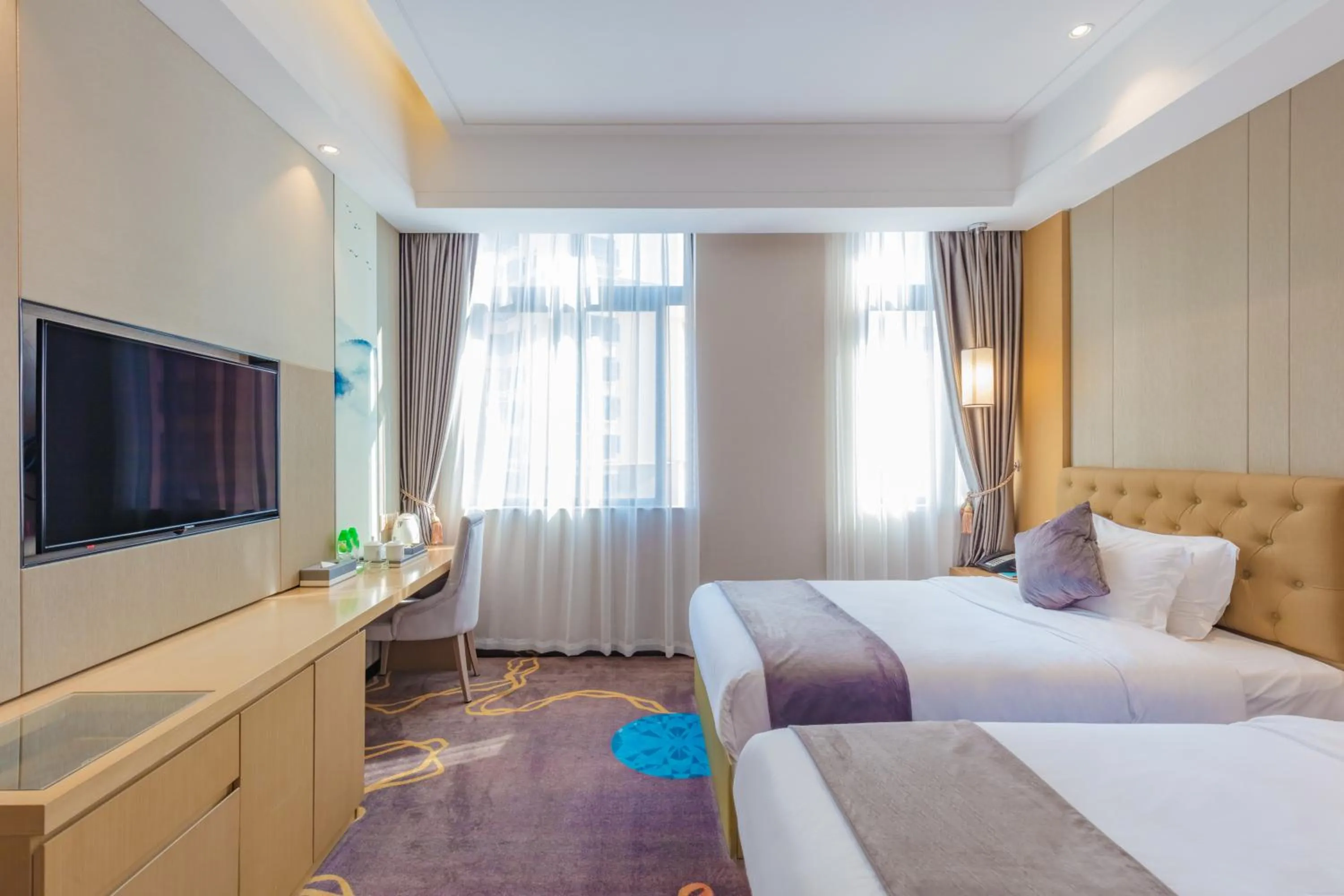 Bed in Taishan He Style Hotel