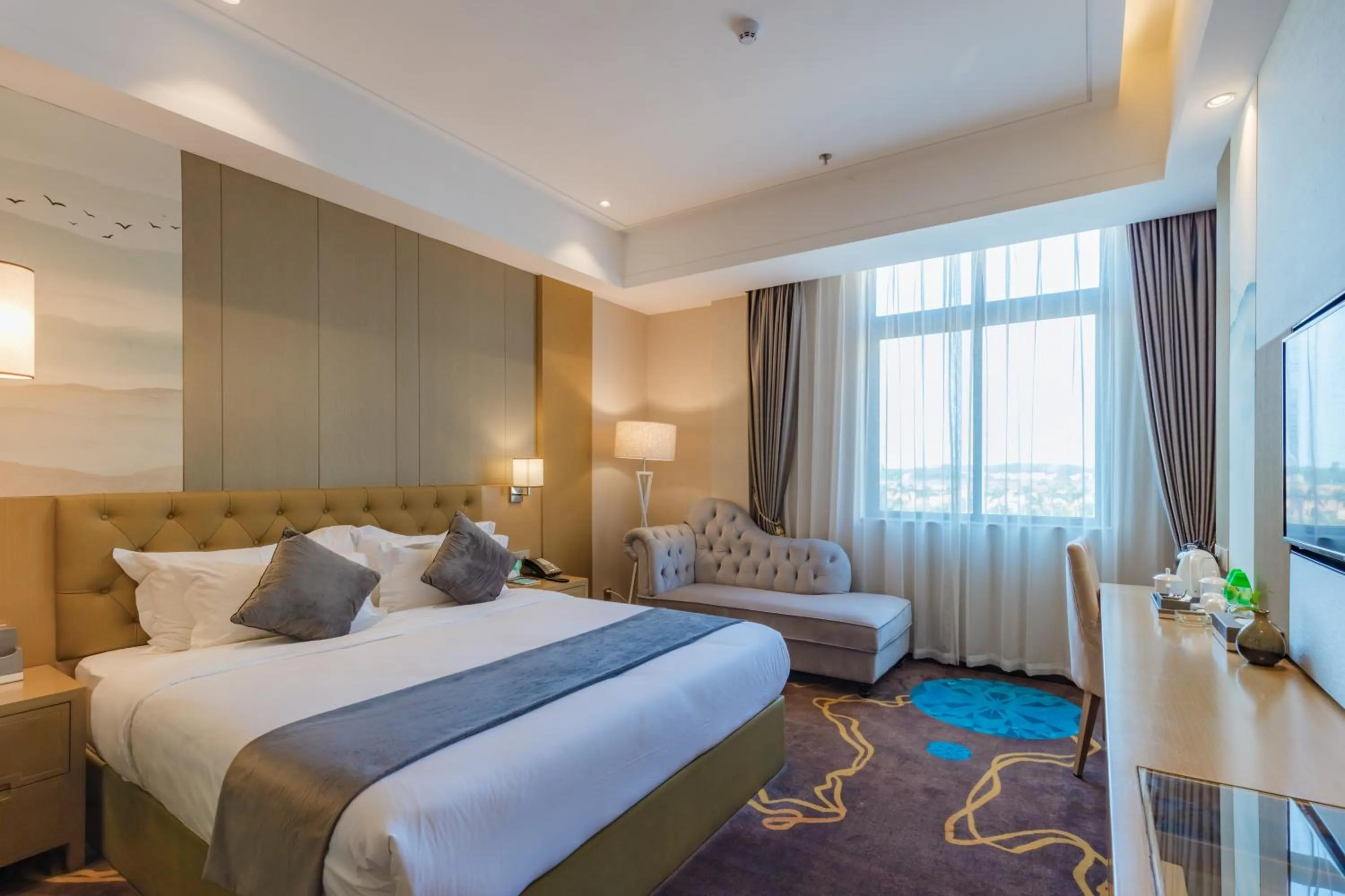 Bed in Taishan He Style Hotel