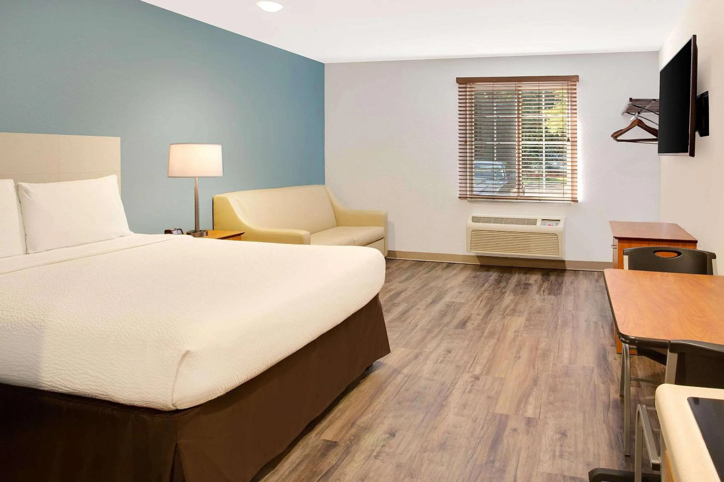 Photo of the whole room, Bed in WoodSpring Suites Charlotte Shelby