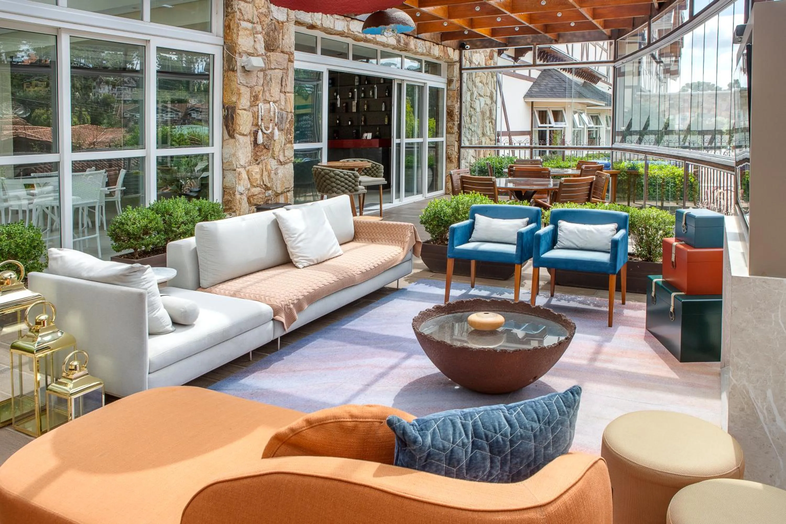 Seating area in Hotel Serra da Estrela