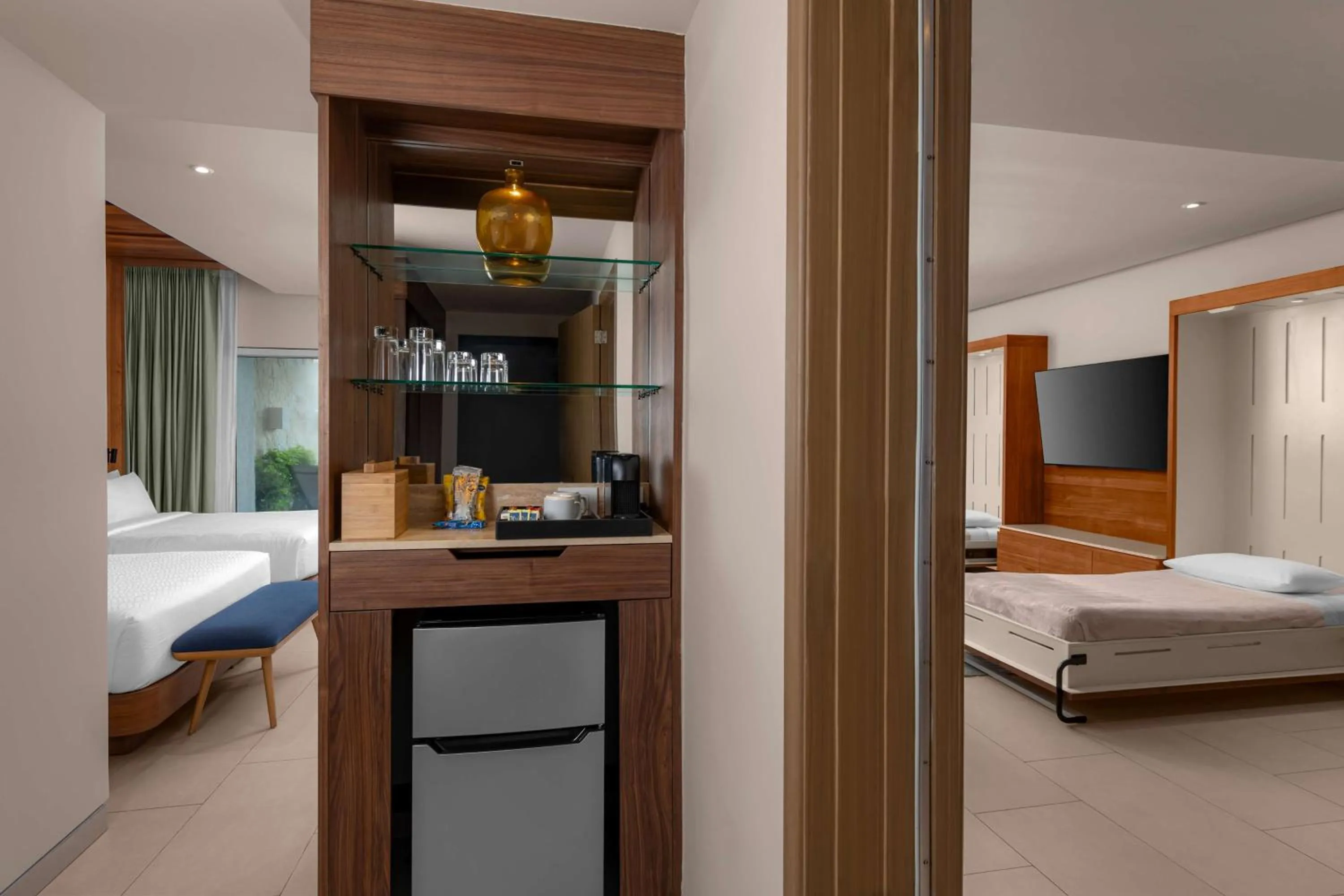 Bed in Hilton Cancun Mar Caribe All-Inclusive Resort