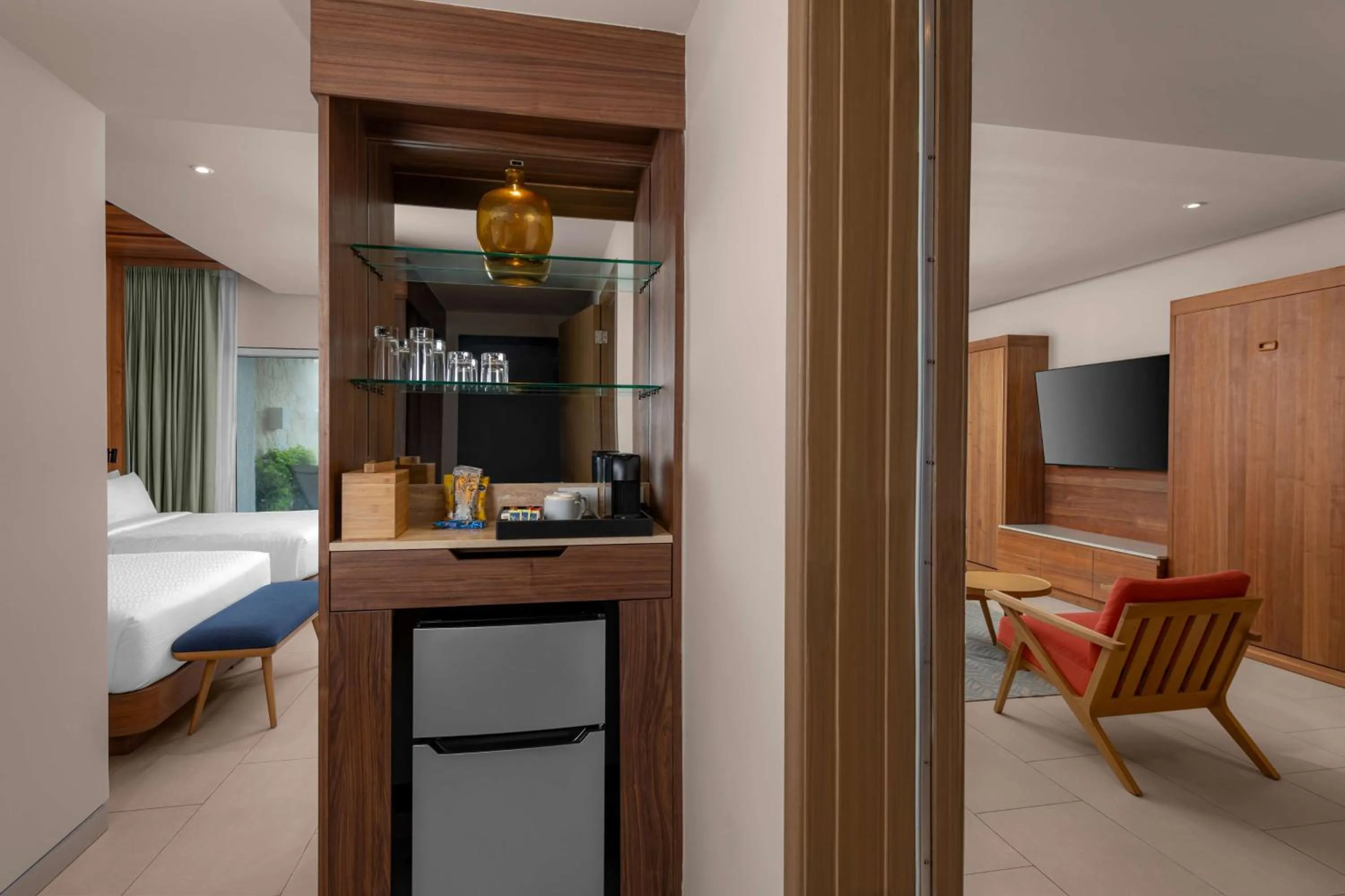 Bed in Hilton Cancun Mar Caribe All-Inclusive Resort