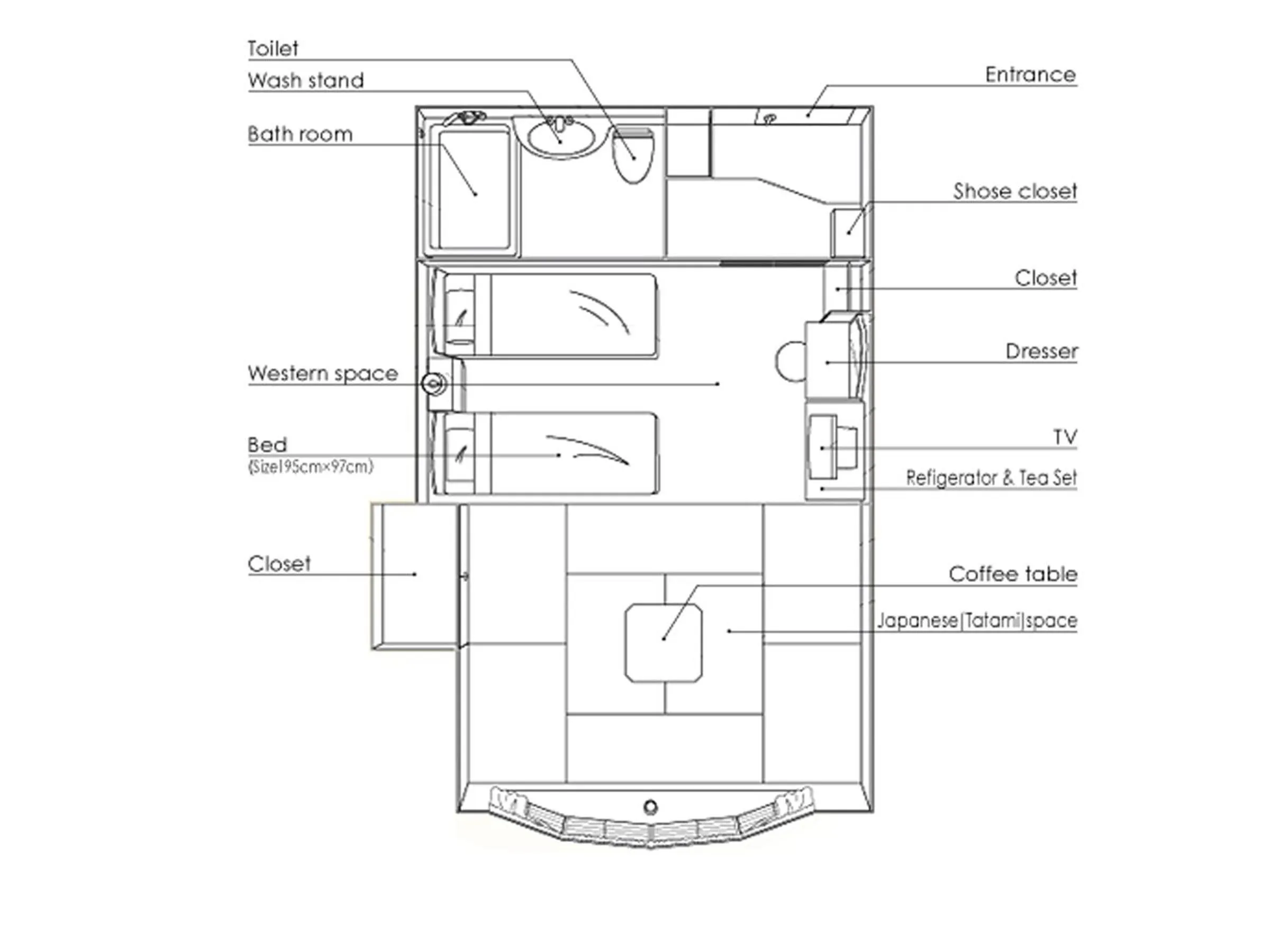 Floor plan in Hotel Green Plaza Hakuba