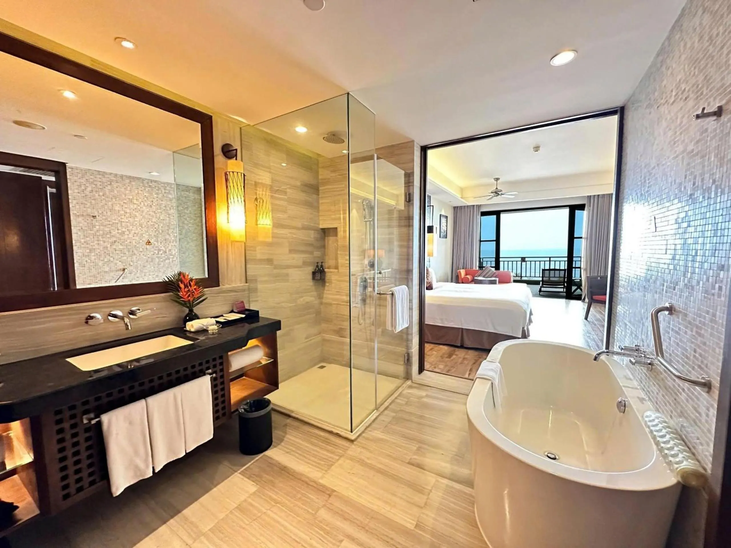 Shower, Bed in Crowne Plaza Danang Hotel & Resort