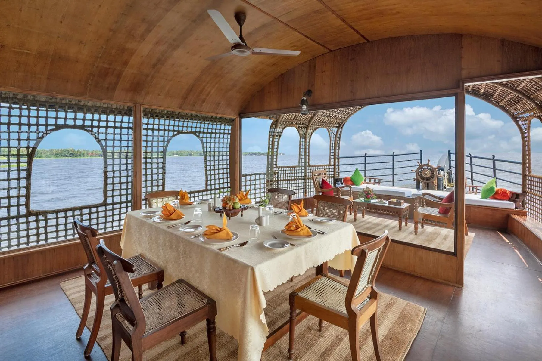 Seating area in Kumarakom Lake Resort
