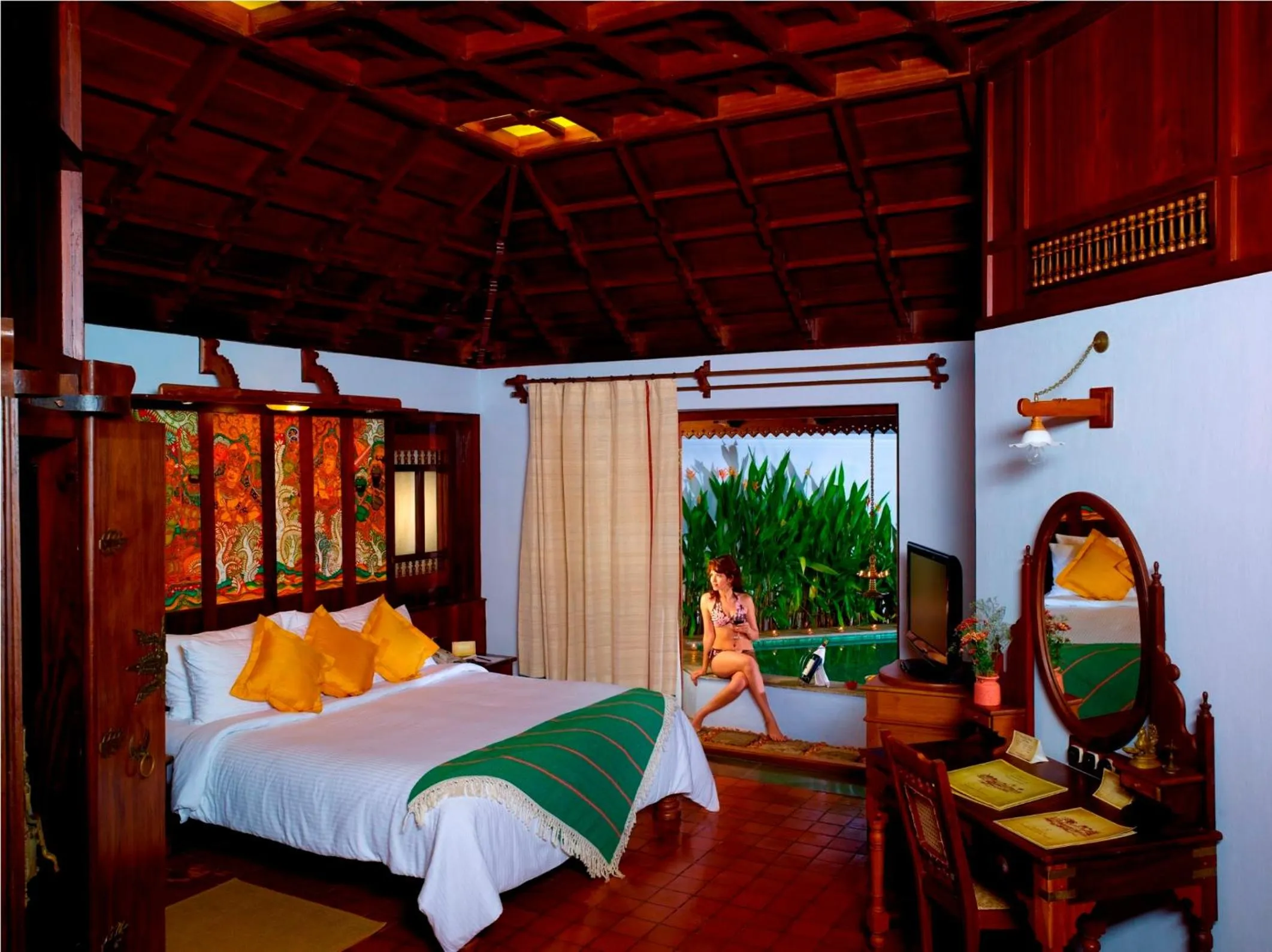 Photo of the whole room, Bed in Kumarakom Lake Resort