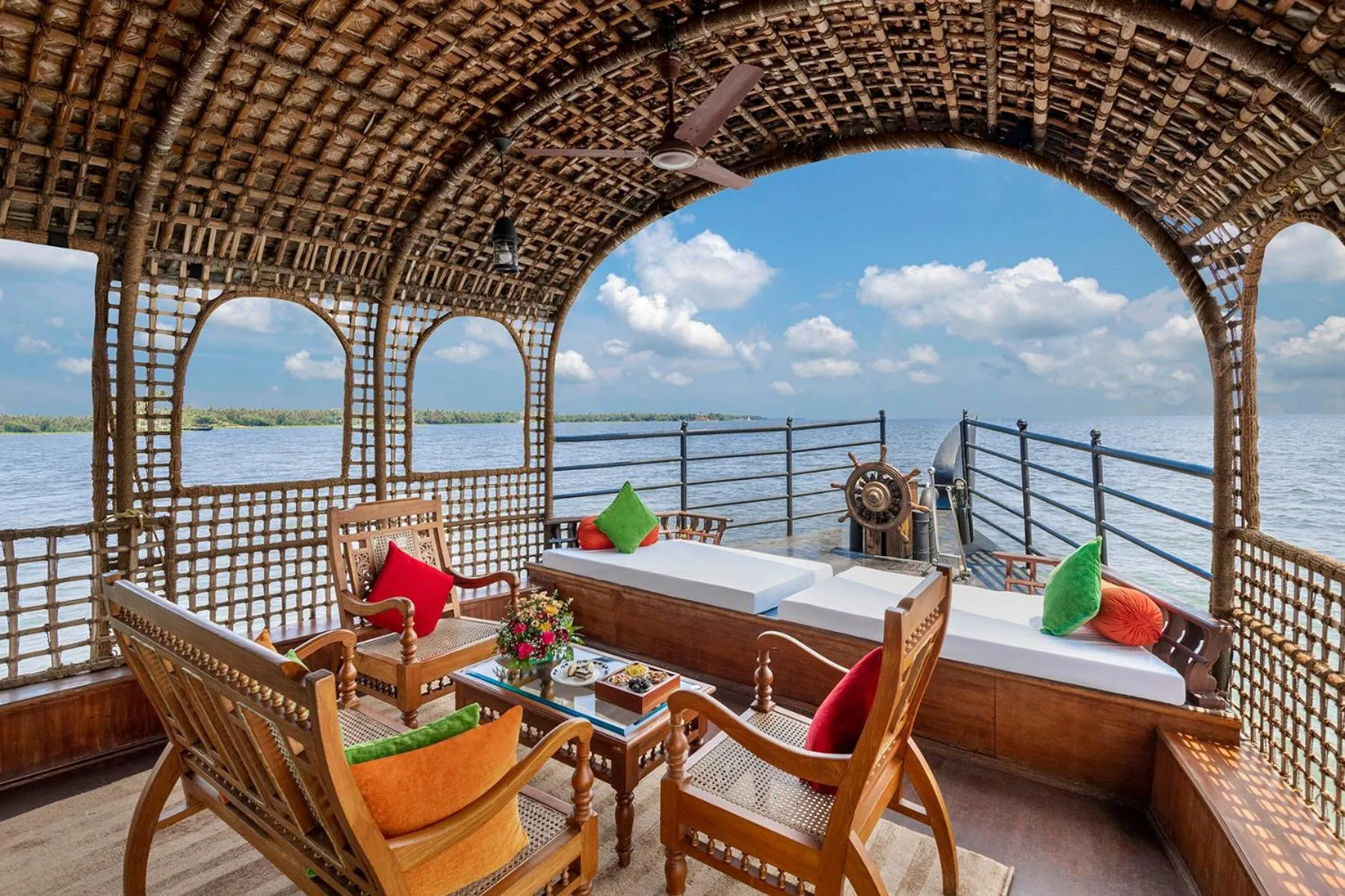 Seating area in Kumarakom Lake Resort