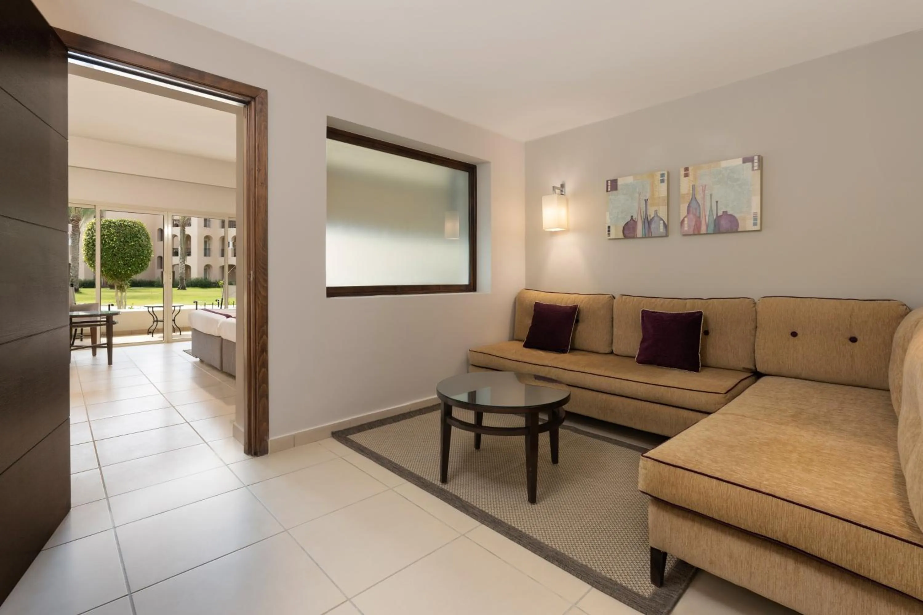 Living room in JAZ Elite Crystal, Almaza Bay