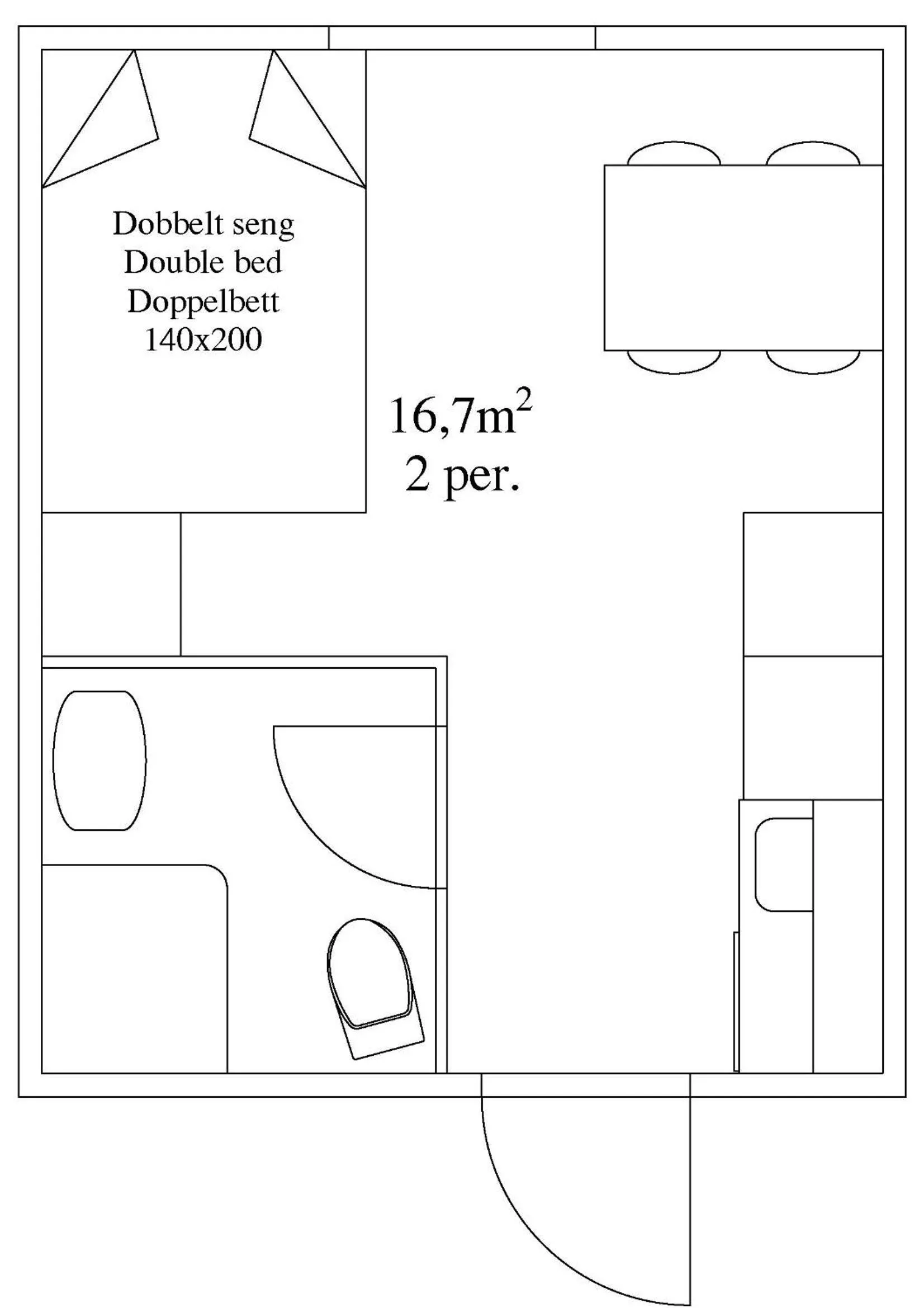 Floor plan in Ansager Hotel og Hytteby
