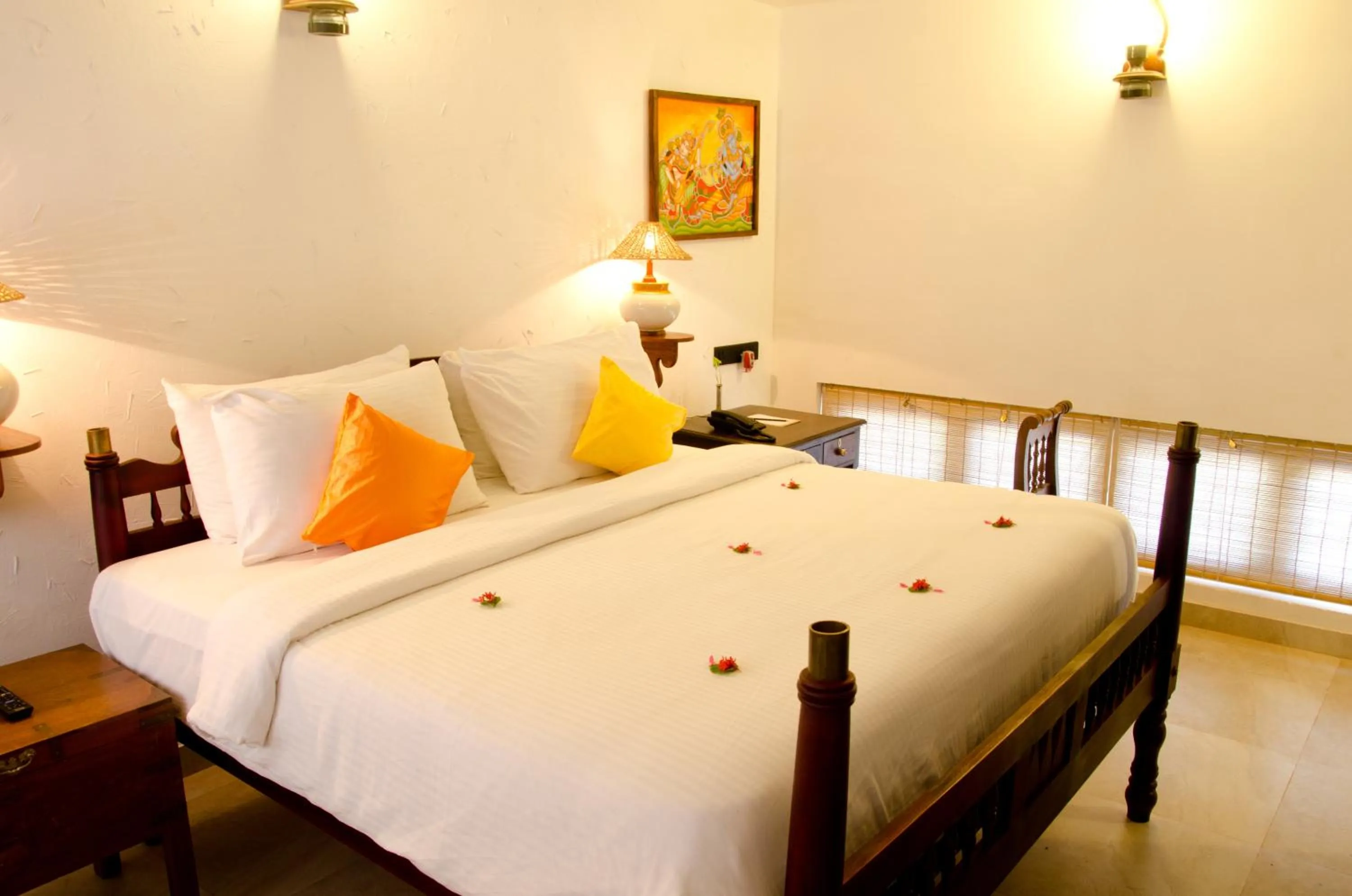 Bed in Punnamada Resort