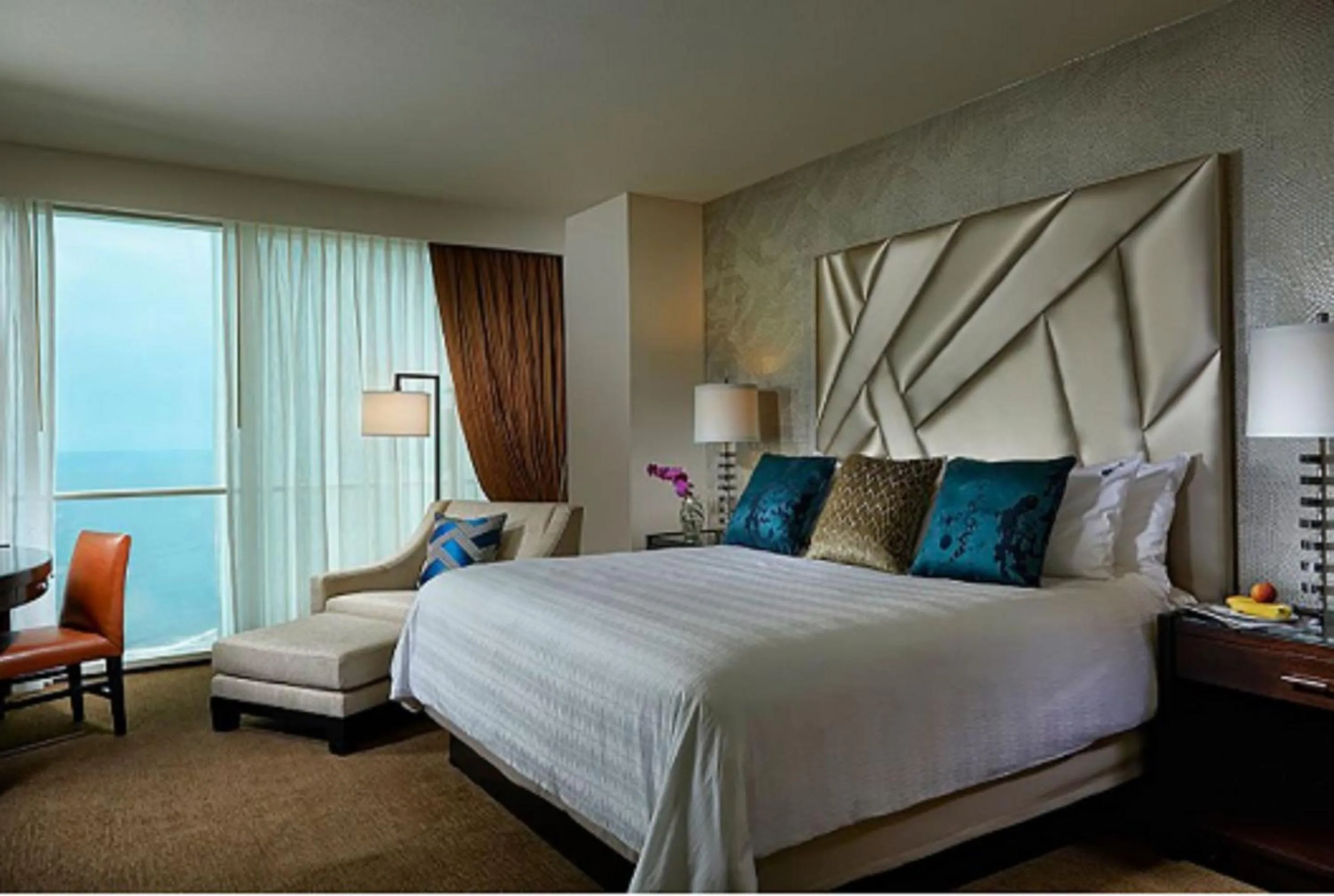 View (from property/room), Bed in Hard Rock Hotel & Casino Atlantic City