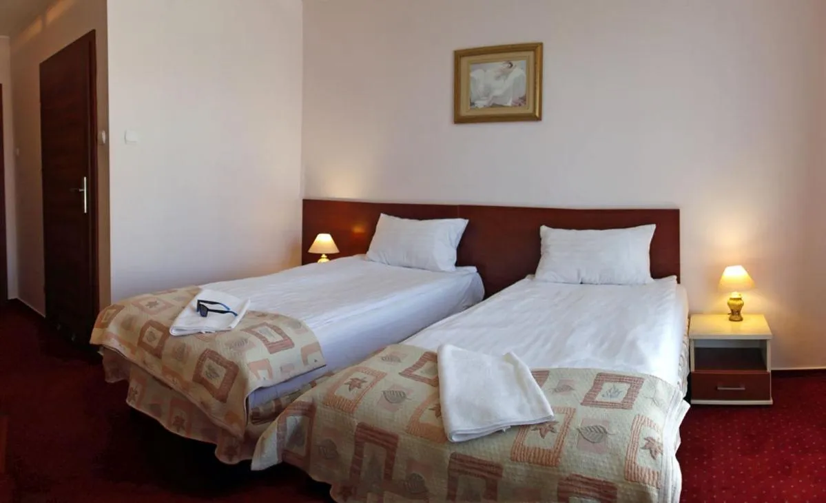 Bed in Hotel Aleksander