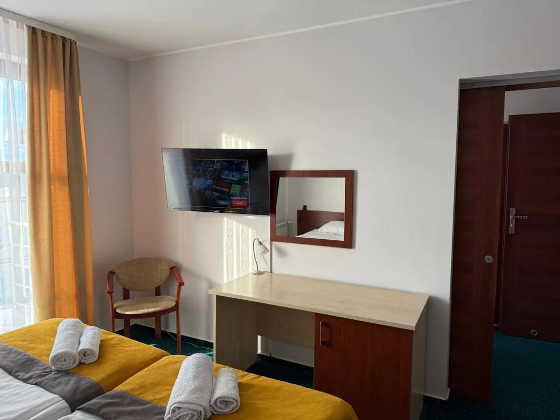 Bed in Hotel Aleksander