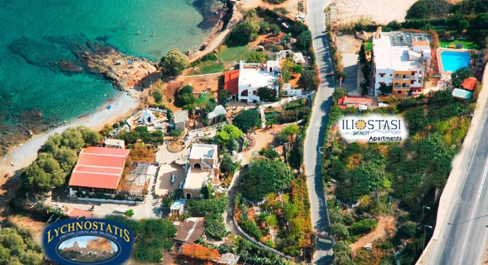 Bird's eye view in Iliostasi Beach Apartments