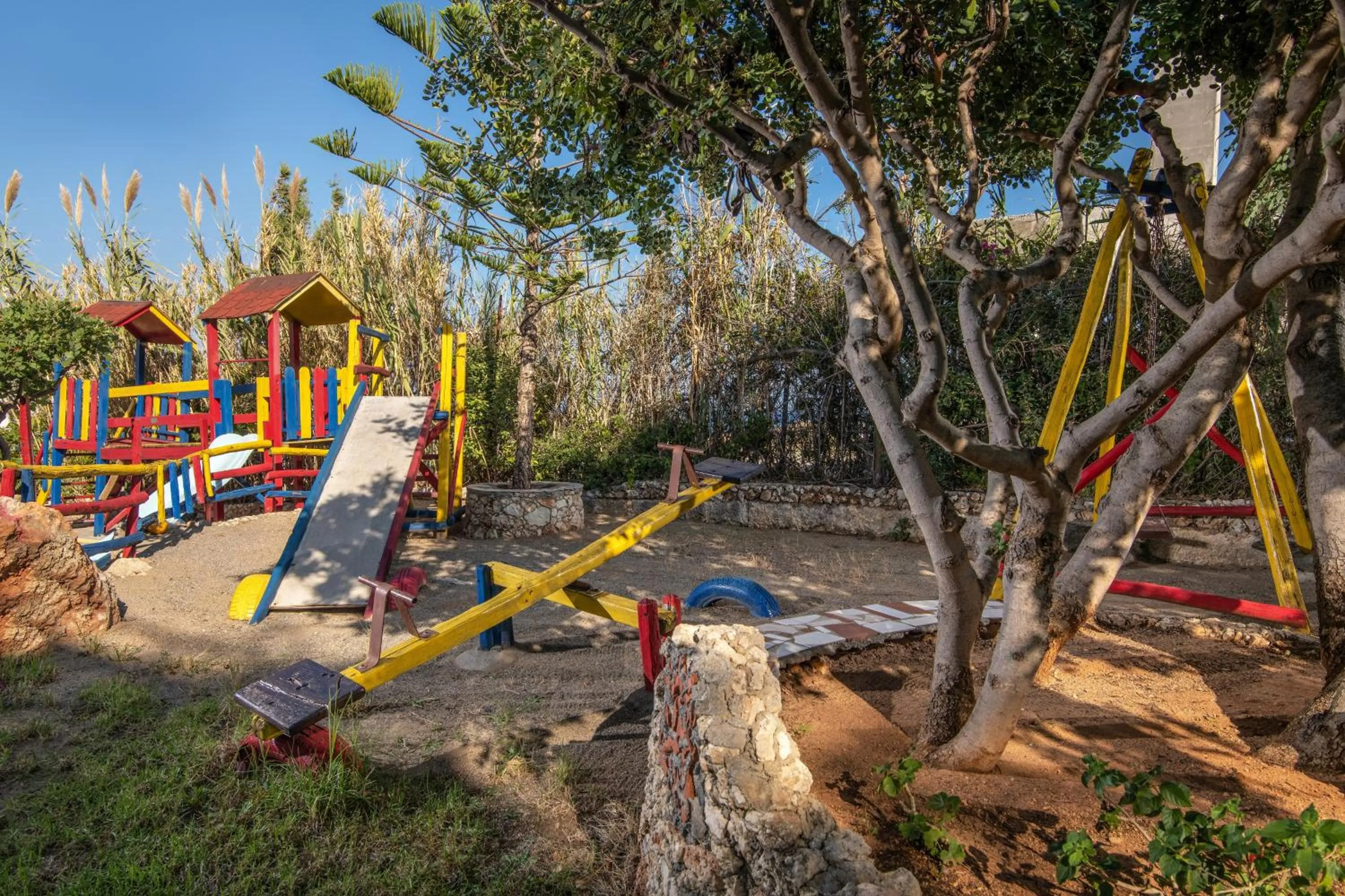 Children play ground in Iliostasi Beach Apartments