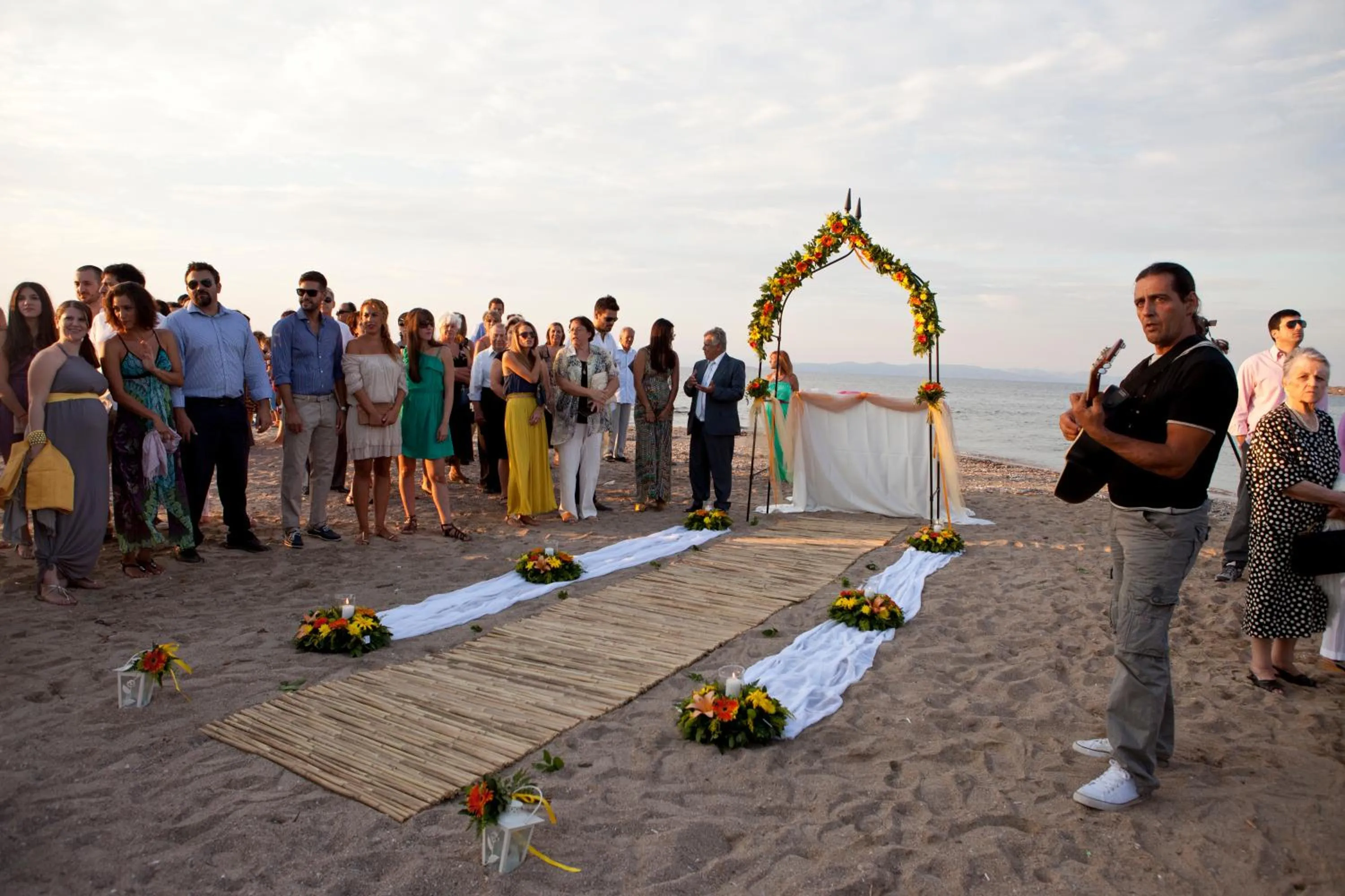 People in Oasis Beach Hotel