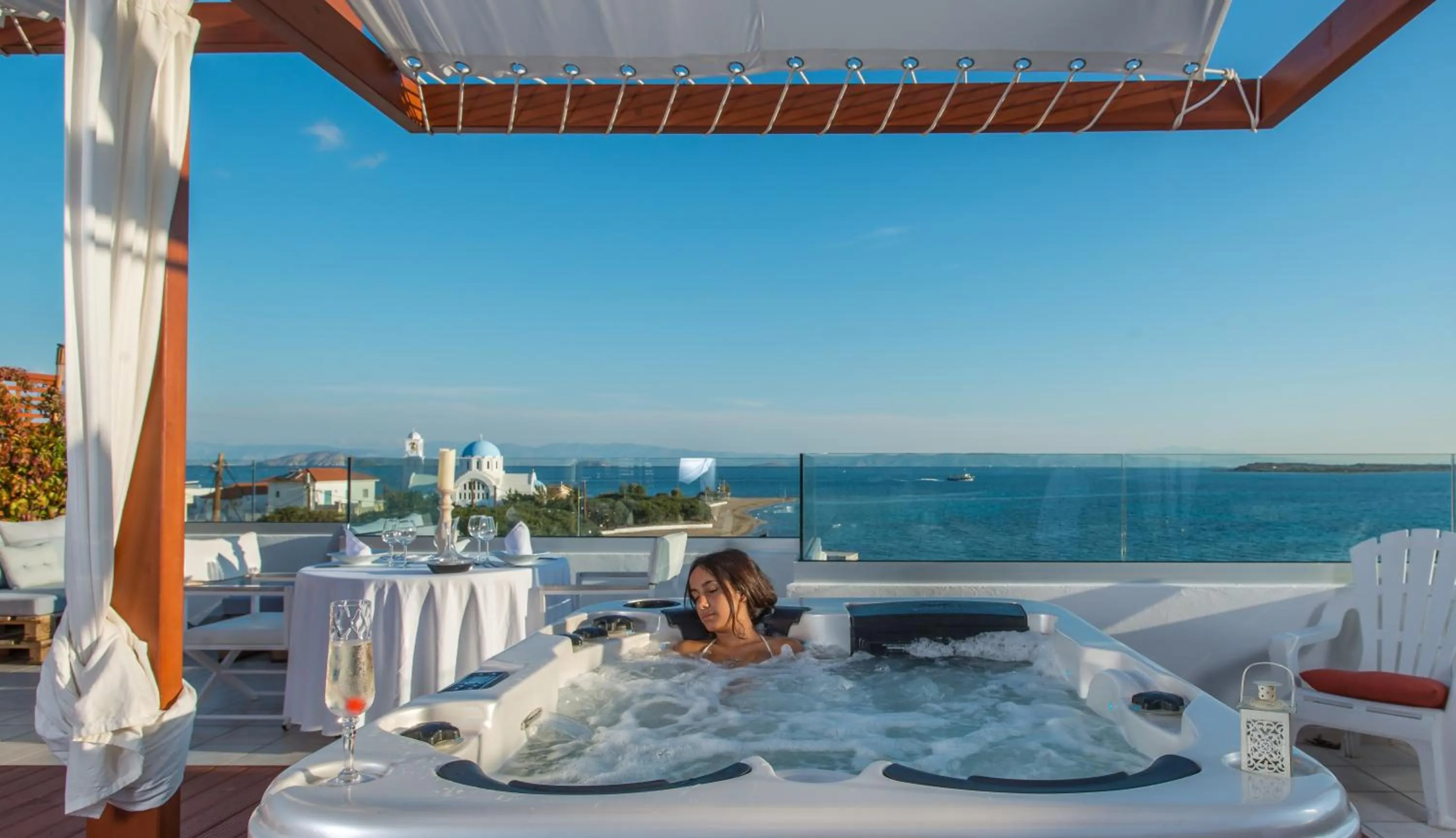 People in Oasis Beach Hotel