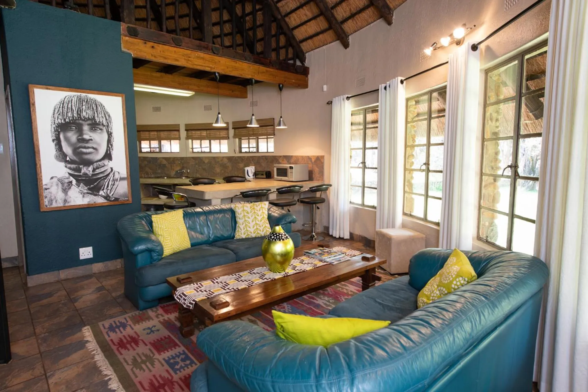 Living room in Blyde River Wilderness Lodge