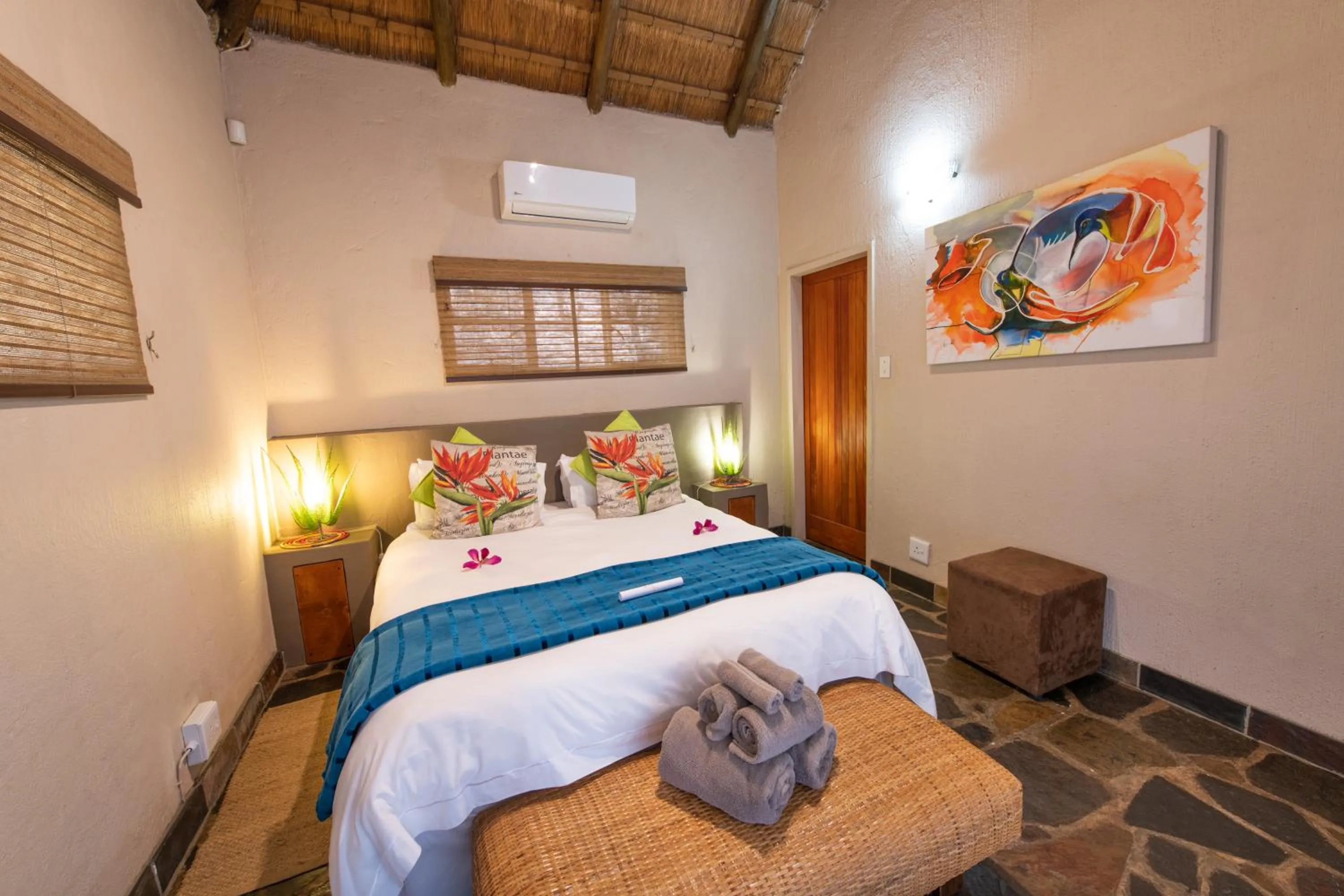 Bed in Blyde River Wilderness Lodge