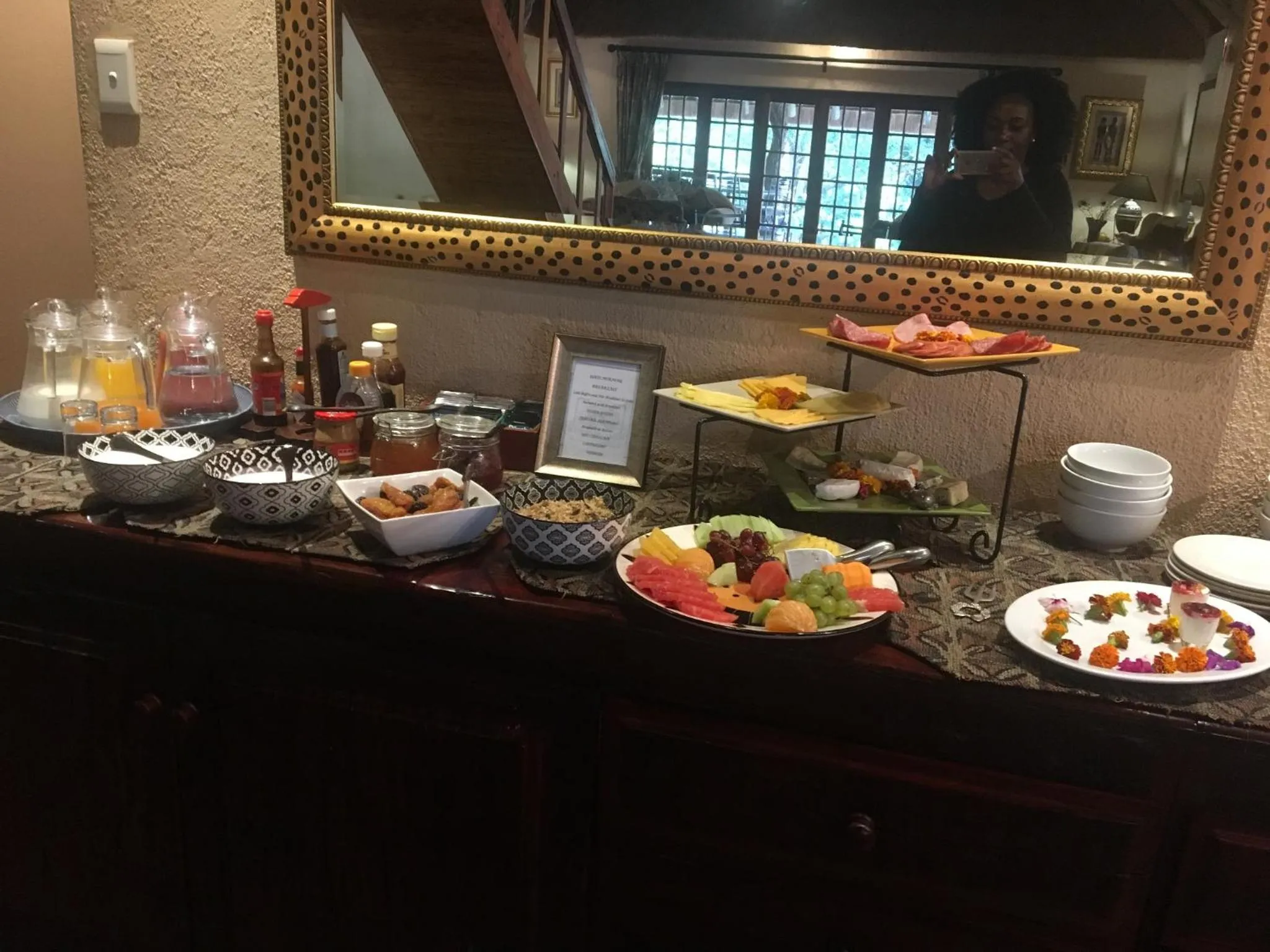 Buffet breakfast in Blyde River Wilderness Lodge