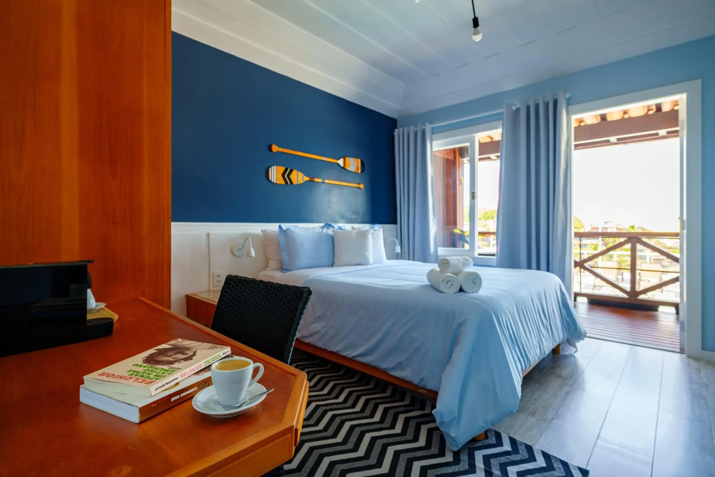 Deluxe Double Room with Sea View in Pousada Santorini Deluxe Double Room with Sea View in Pousada Santorini