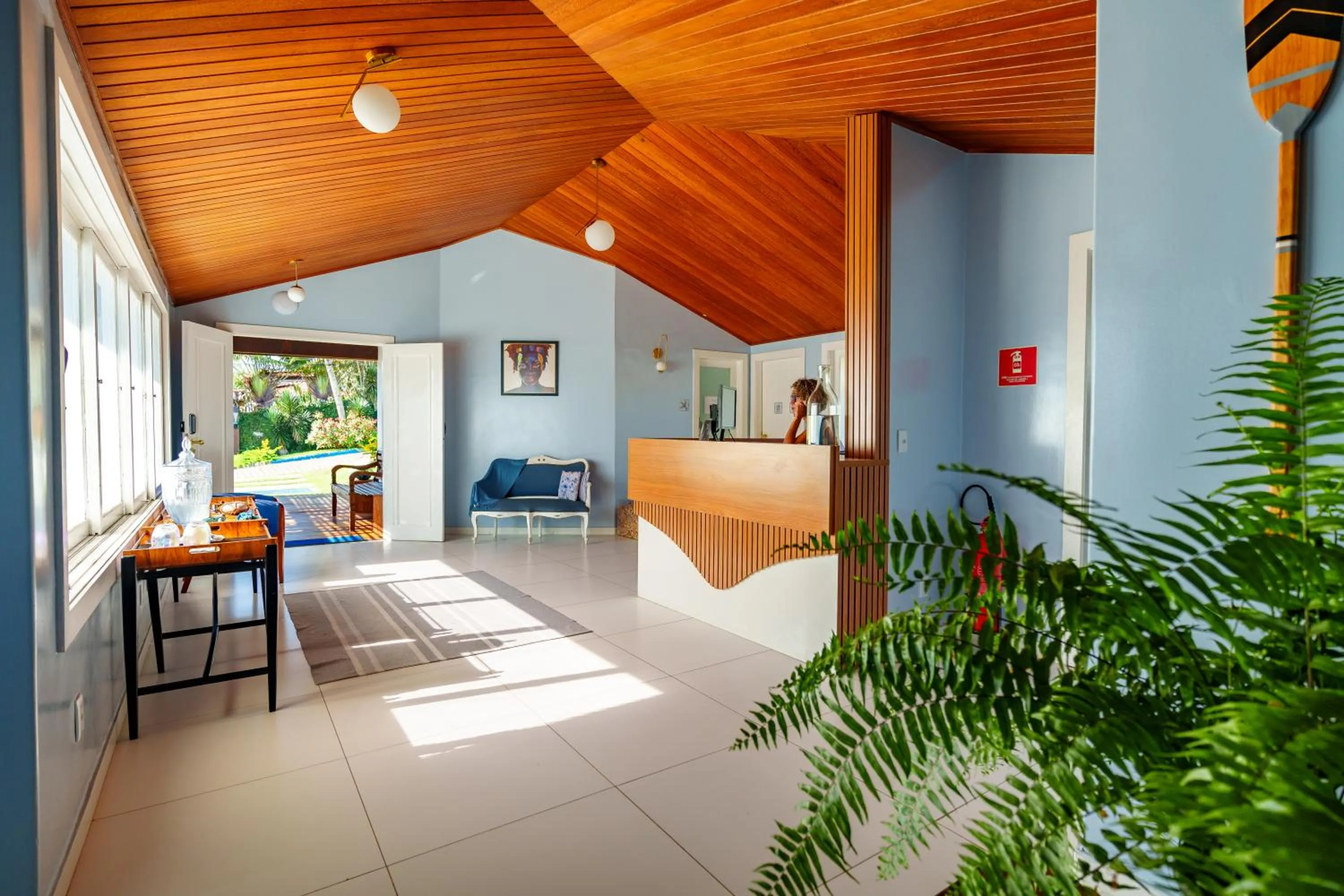 Living room in Pousada Santorini