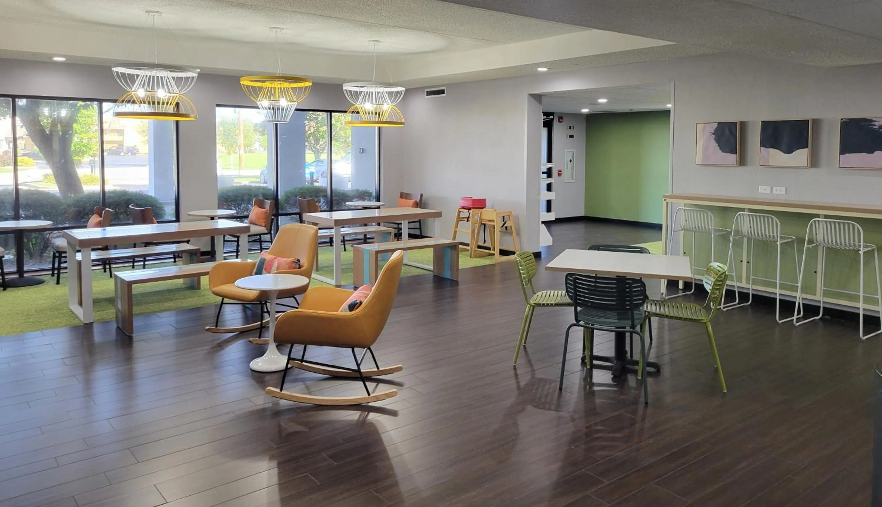 Seating area in Spark by Hilton Green Bay