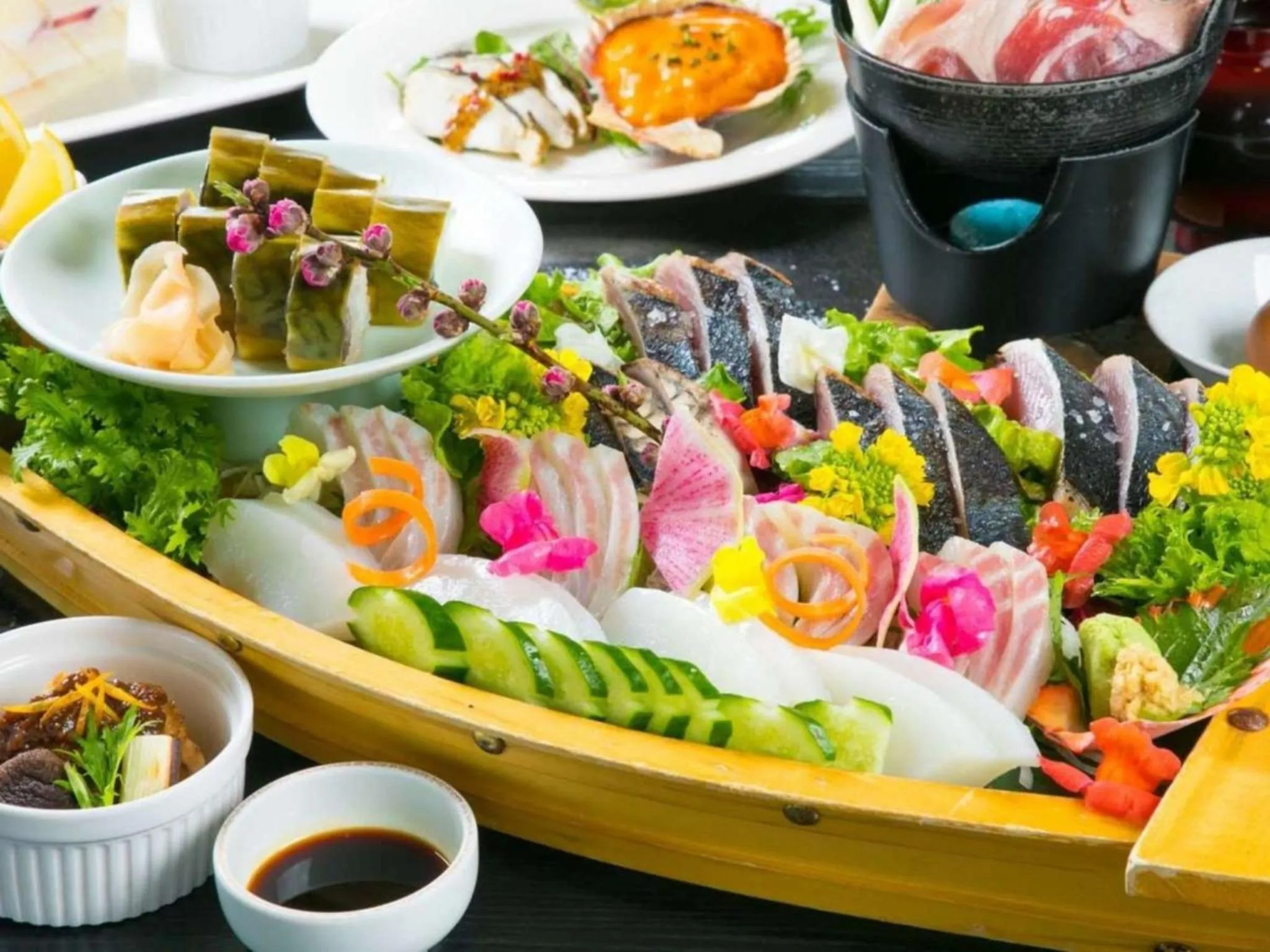 Dinner in Resort Hotel Umibe no Kajuen