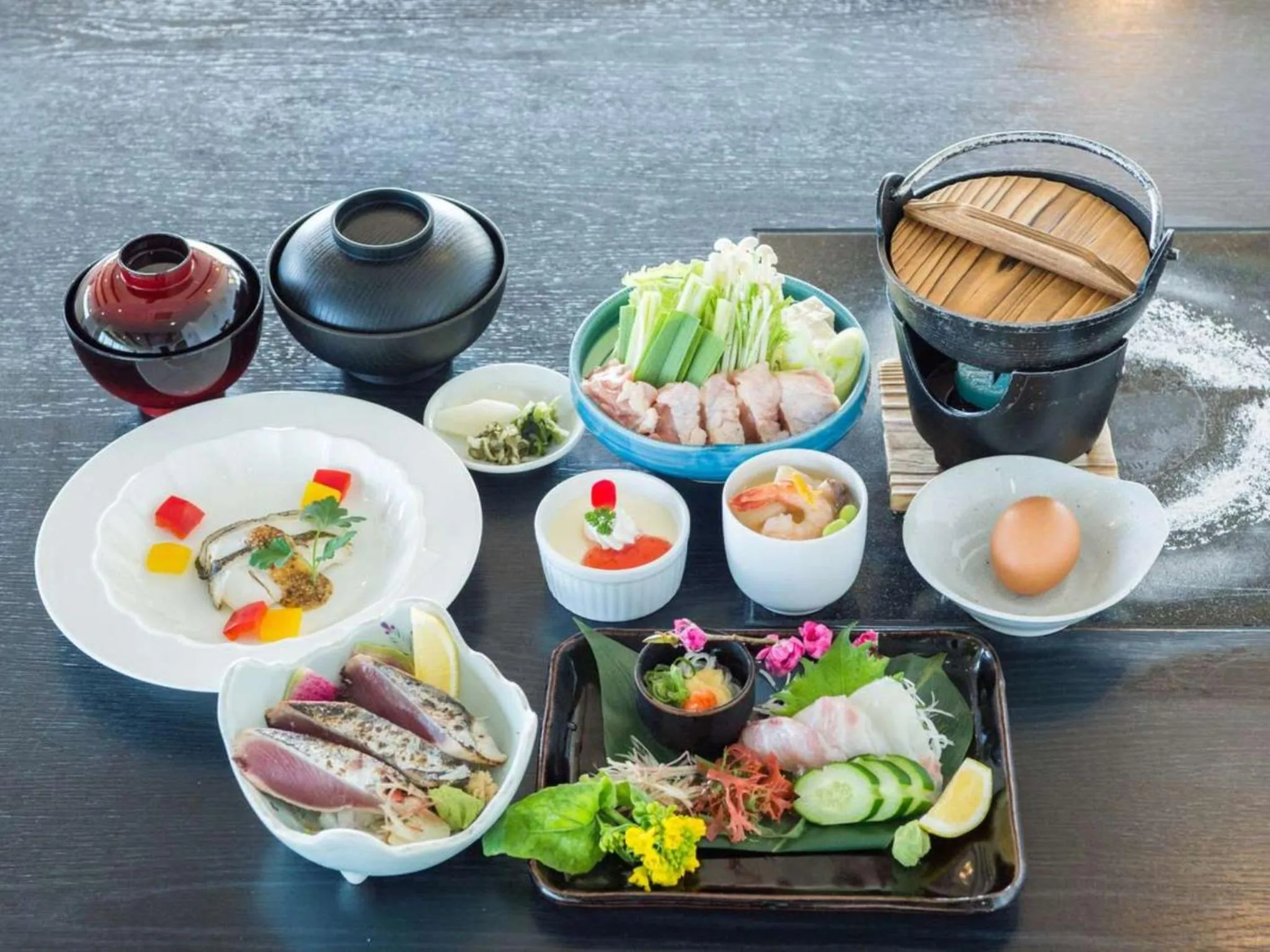 Dinner in Resort Hotel Umibe no Kajuen