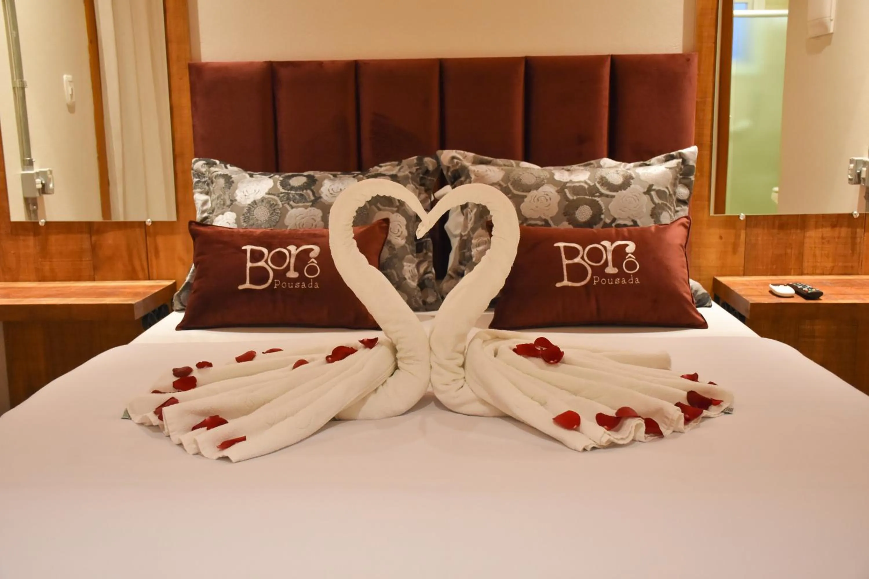 Bed in Pousada Borô