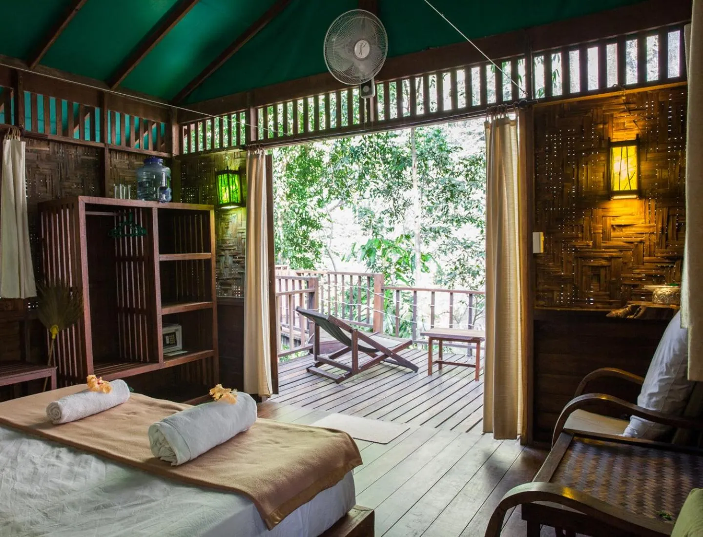 Bedroom, Bed in Our Jungle House