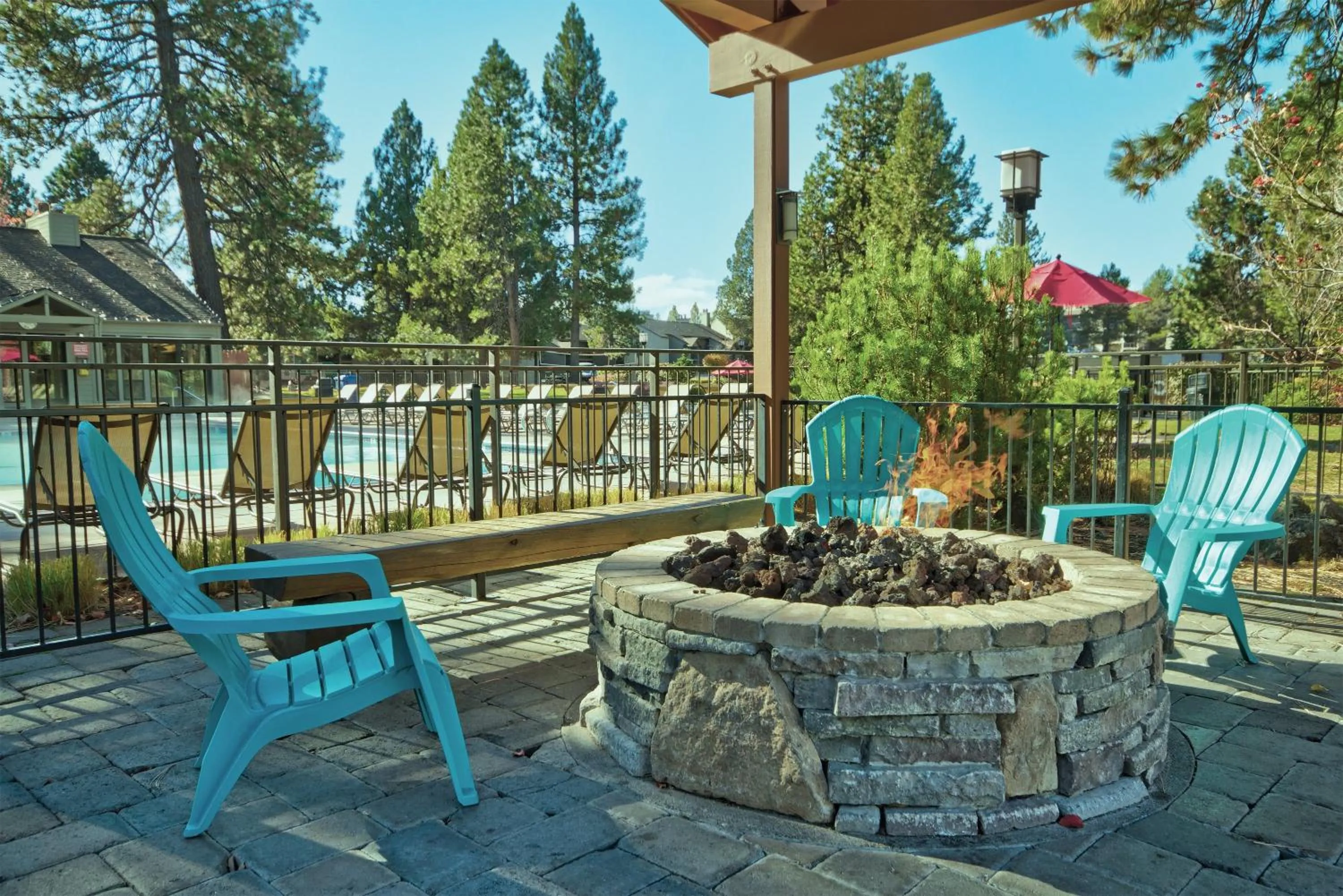 Inner courtyard view in Seventh Mountain Resort