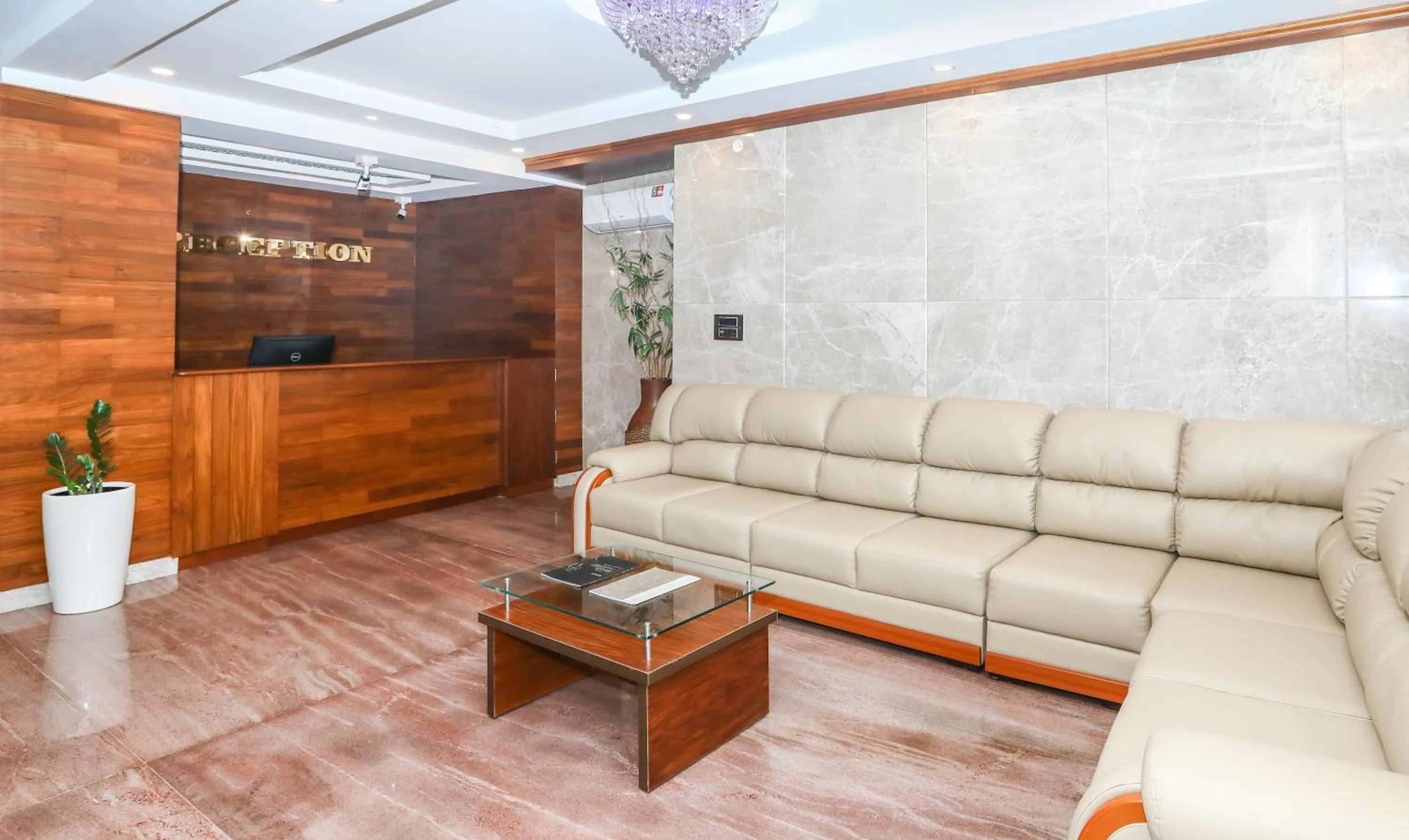 Seating area in Treebo Durga Boji Grand, Gonikoppal Town