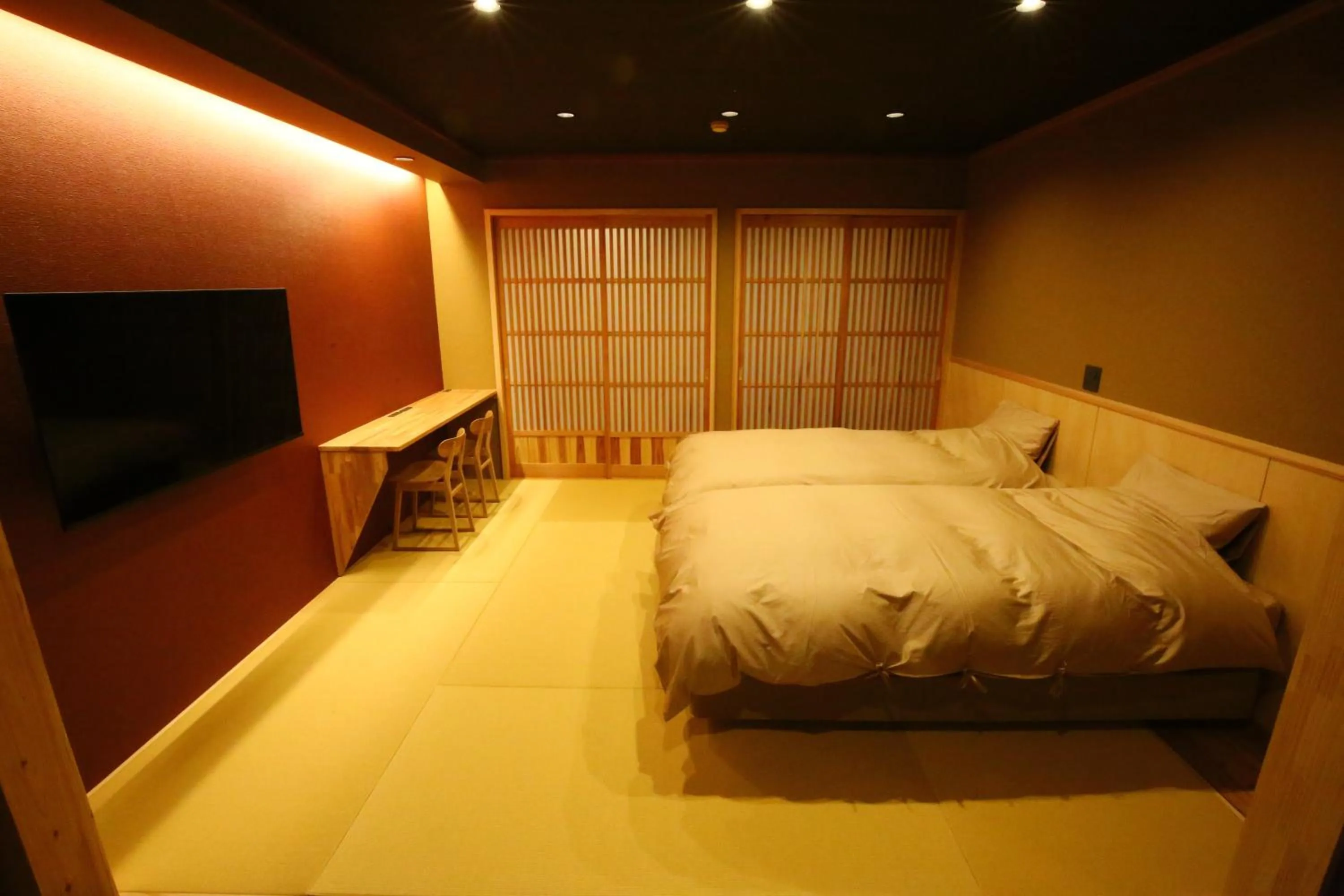 Bed in Nakajimaya Ryokan